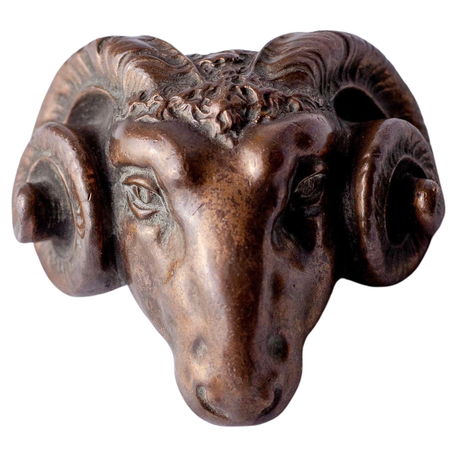 Bronze Ram’s Head at 1stDibs