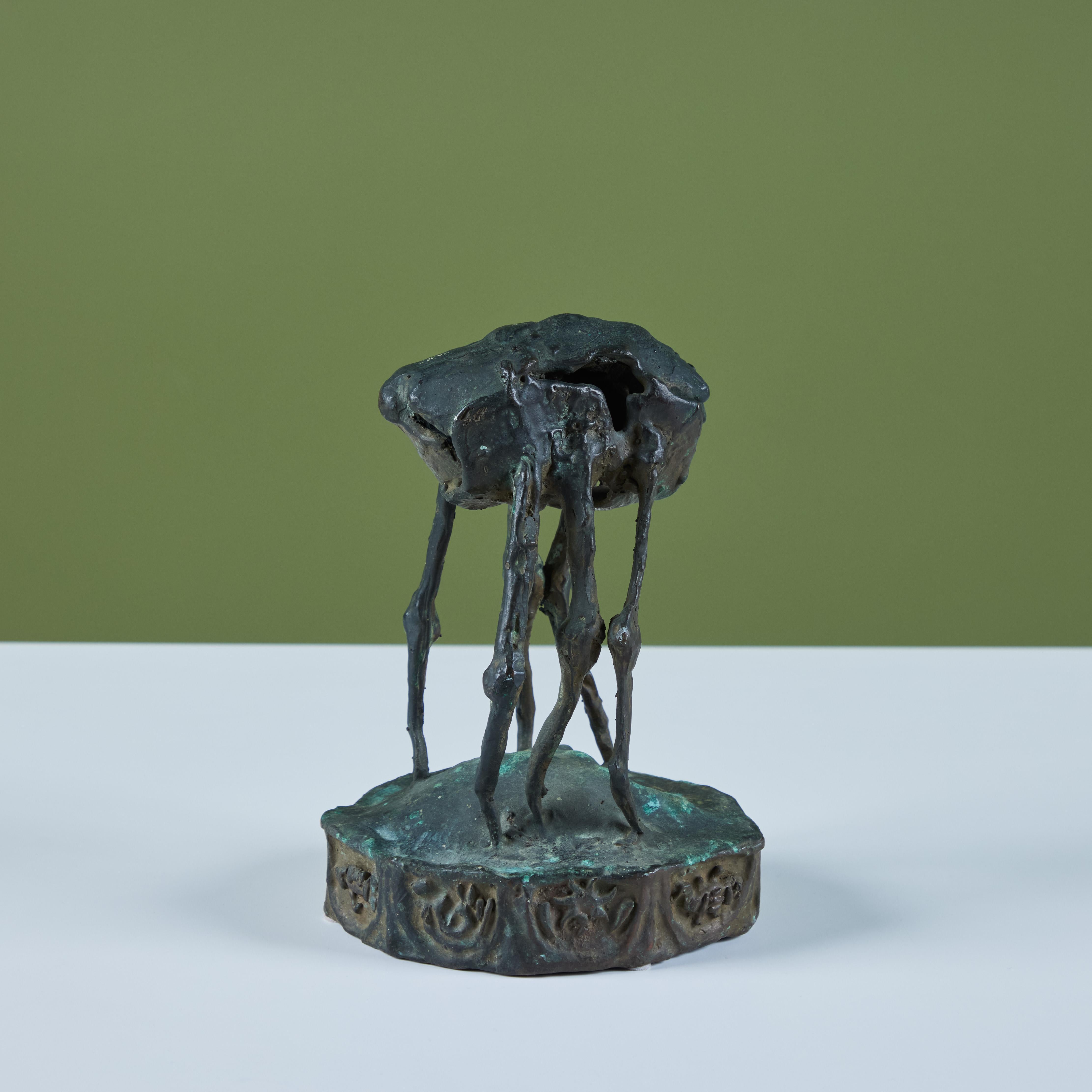 Cast Bronze 'Sand Flea' Sculpture by J. Dale M'Hall For Sale 4