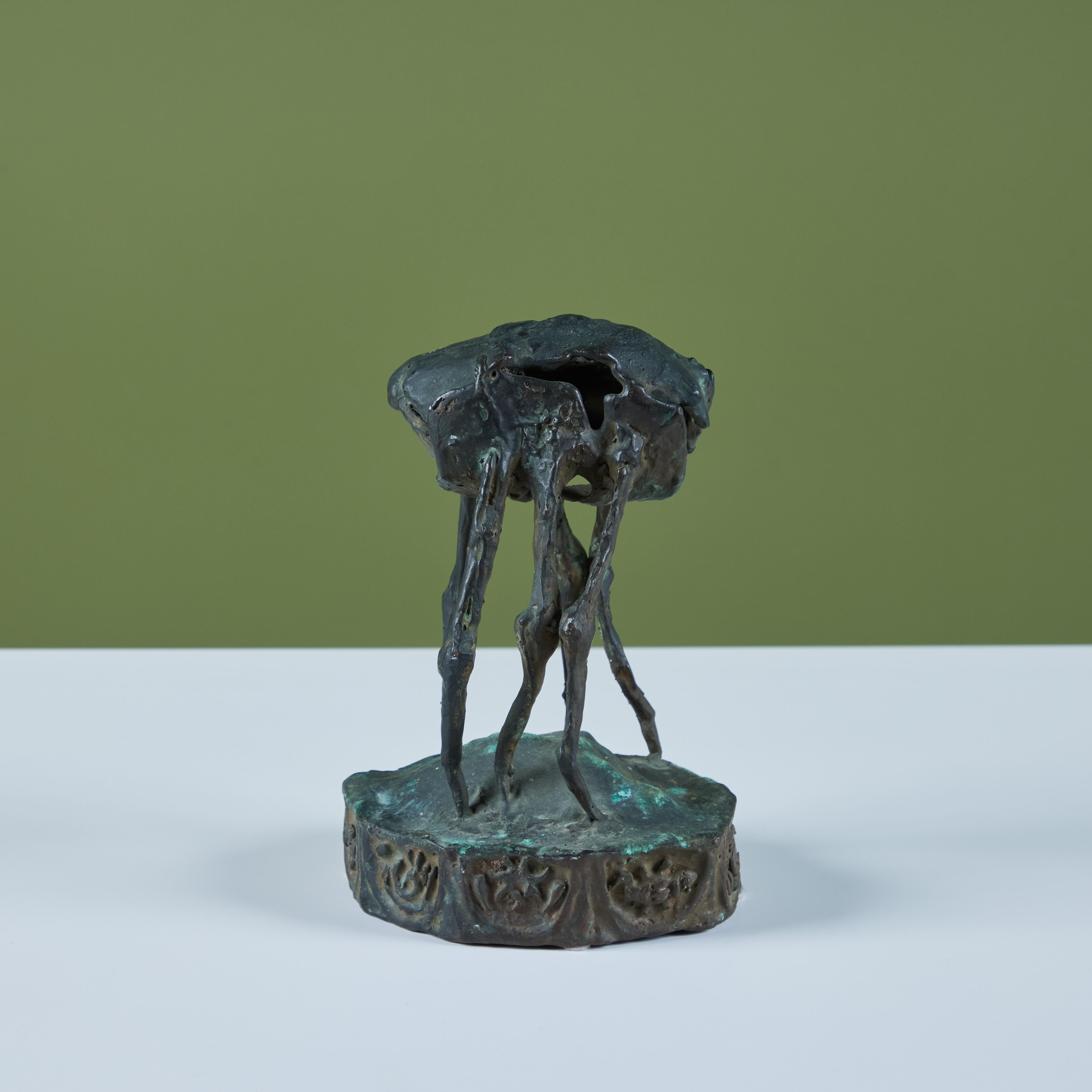 20th Century Cast Bronze 'Sand Flea' Sculpture by J. Dale M'Hall For Sale