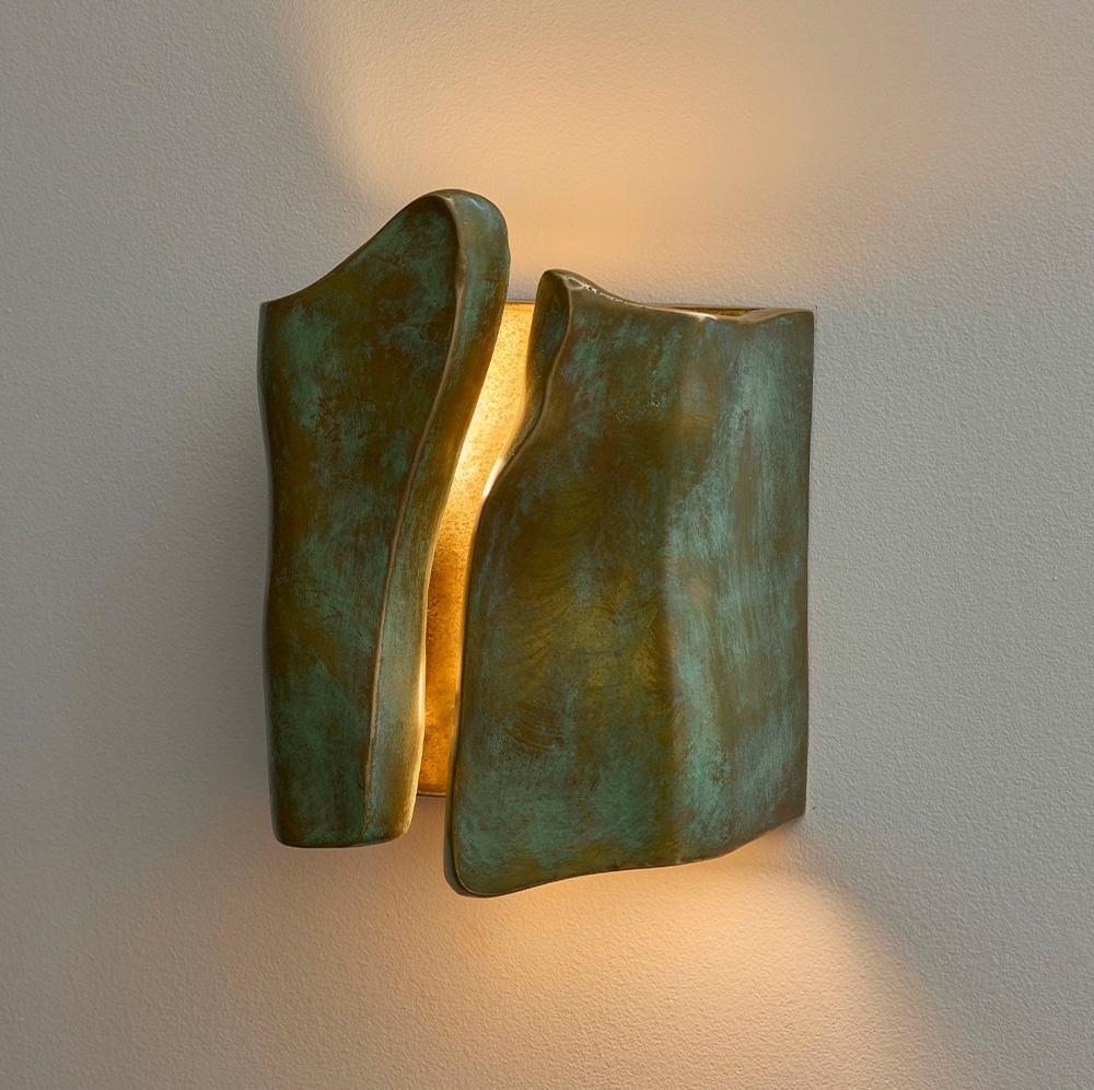 Mexicain Applique en bronze coulé, finition vert-de-gris, collection Flor de Bronce en vente
