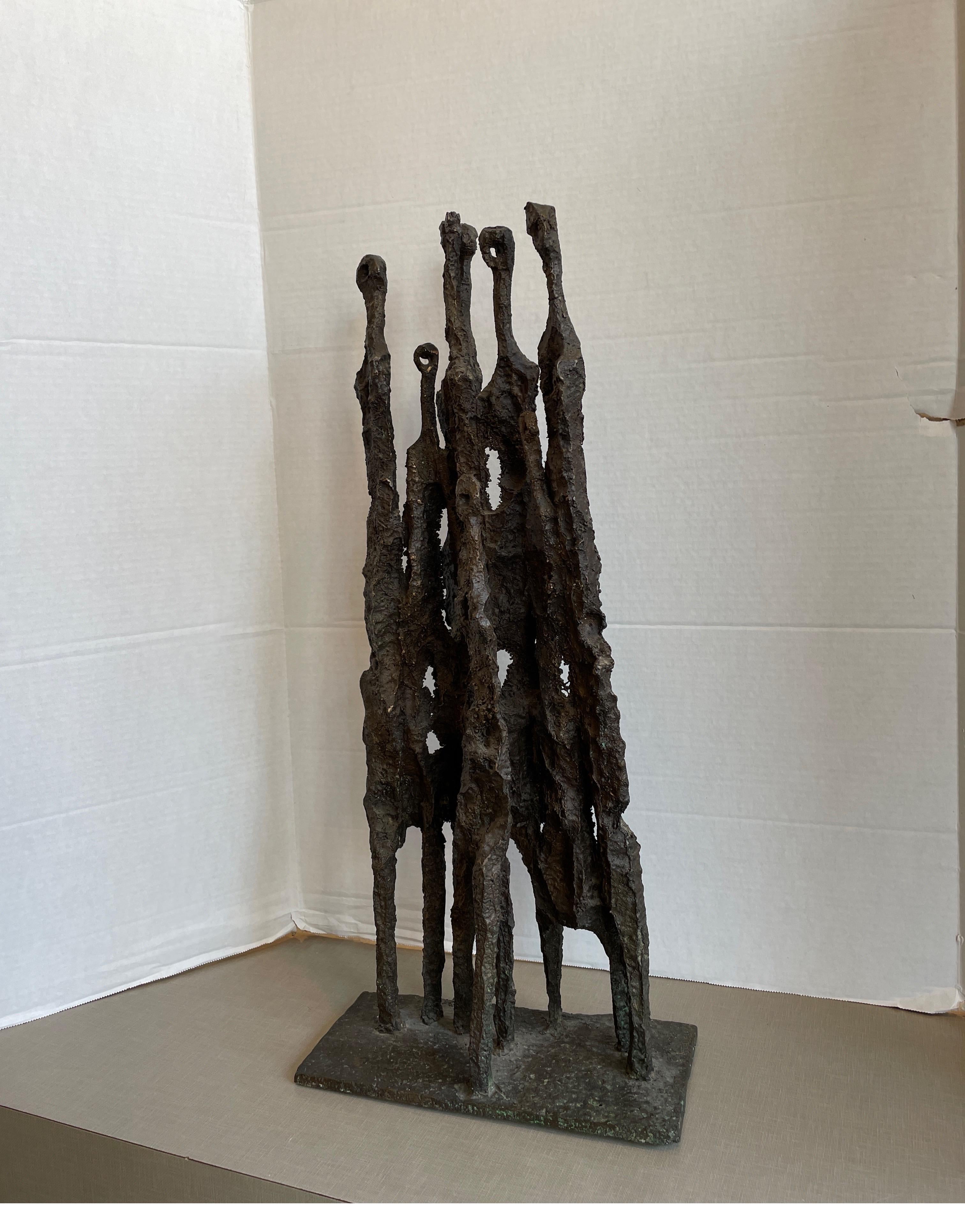 Aharon Bezalel cast bronze sculpture.