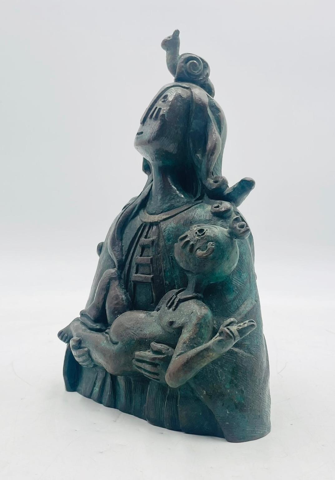 Fatto a mano Scultura in bronzo fuso intitolata 