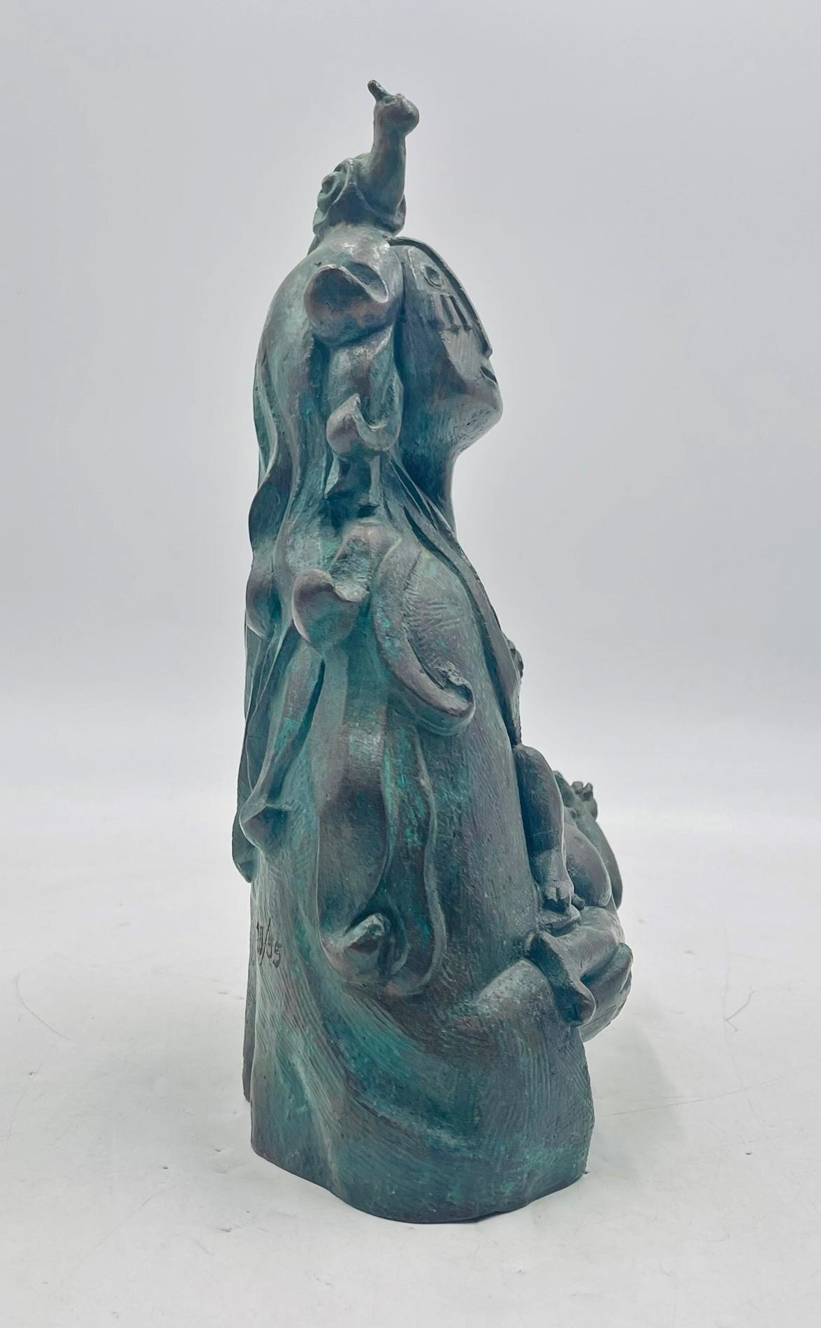 Fine XX secolo Scultura in bronzo fuso intitolata 
