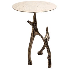 Cast Bronze Scultura Side Table