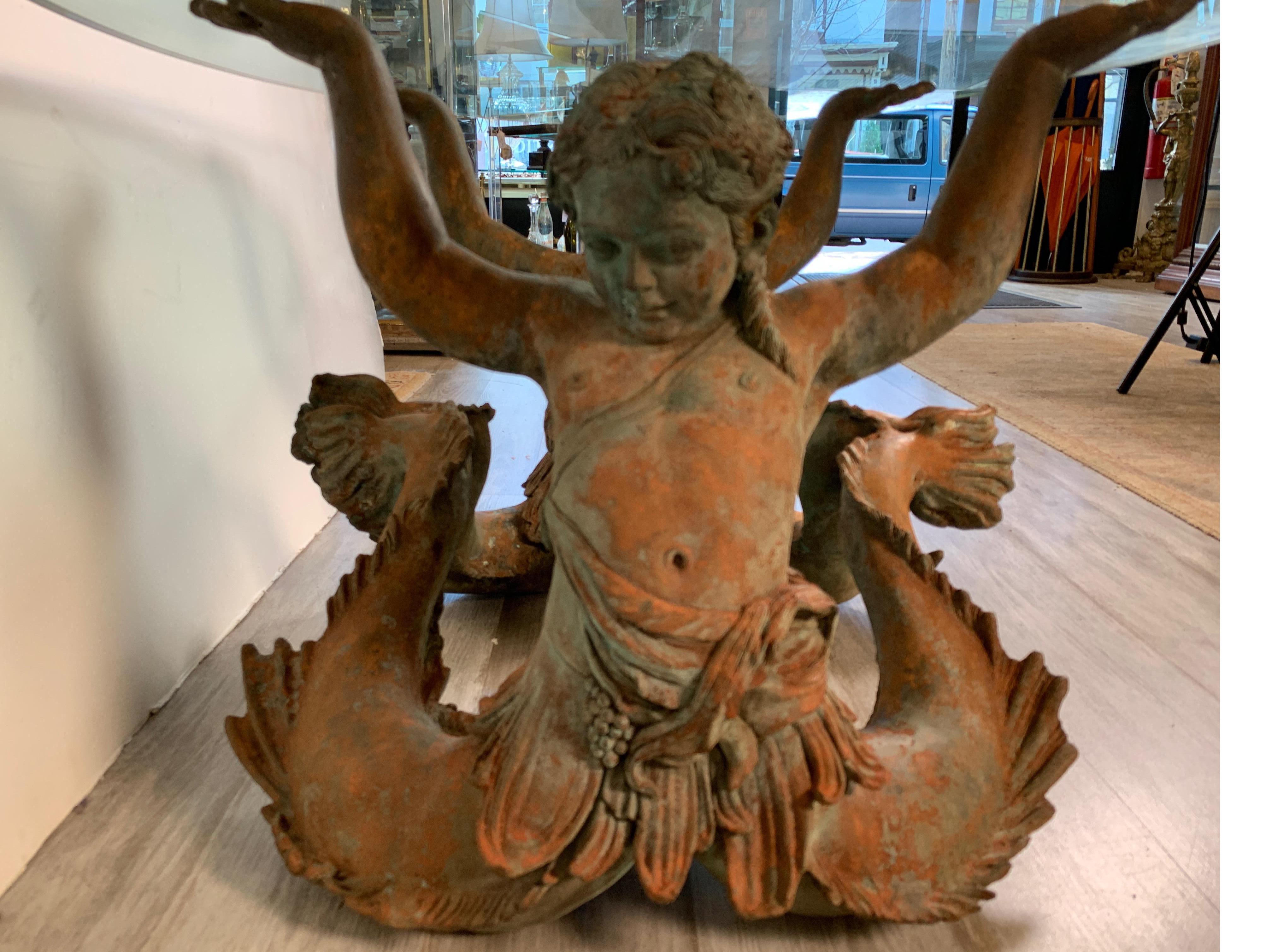 20th Century Cast Bronze Sea Nymph Coffee Table