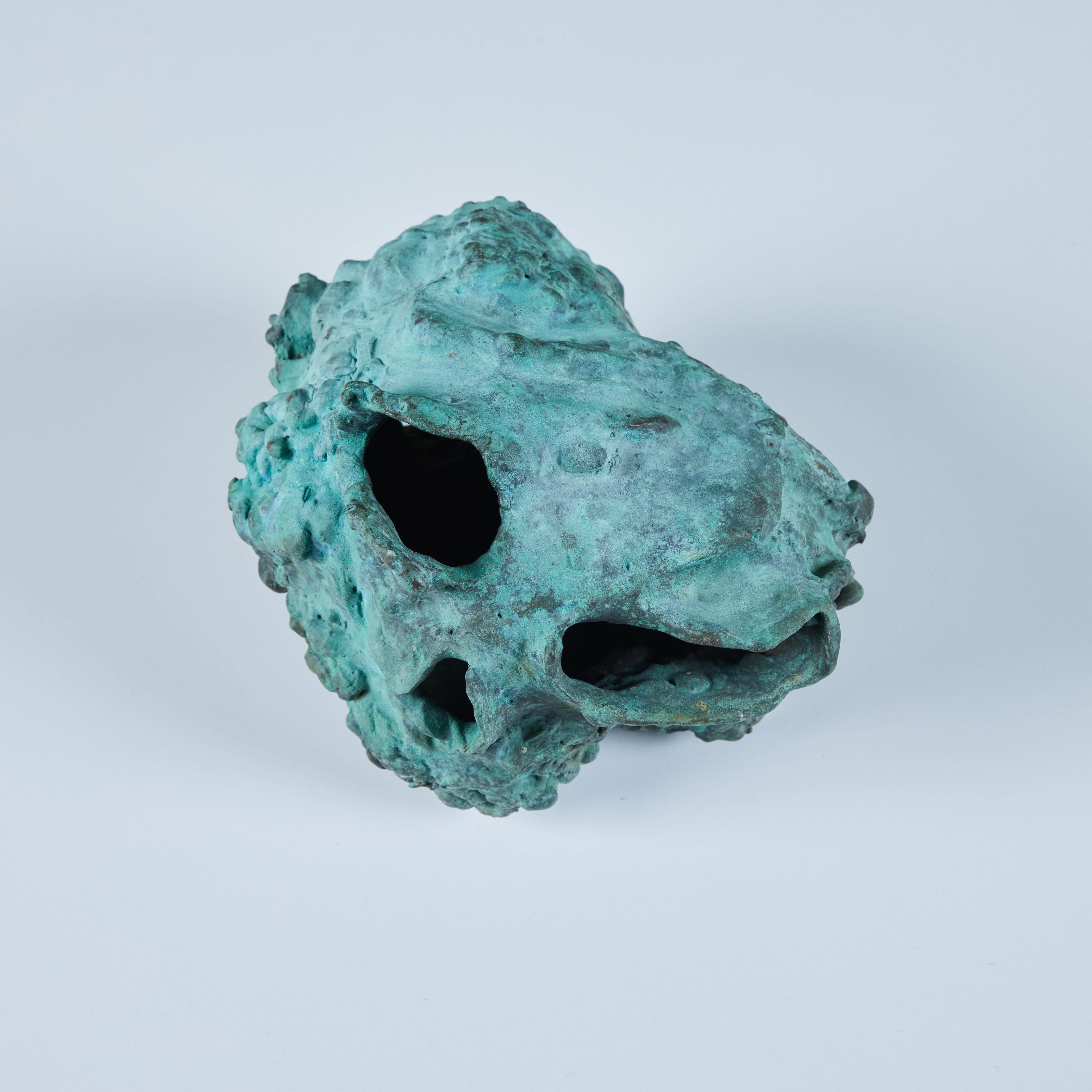 Cast Bronze Skull Sculpture by J. Dale M'Hall For Sale 3