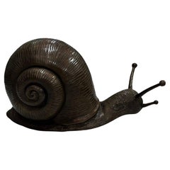 Cast Bronze Snail Sculpture