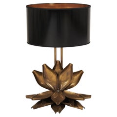 Cast Bronze "Water" Table Lamp