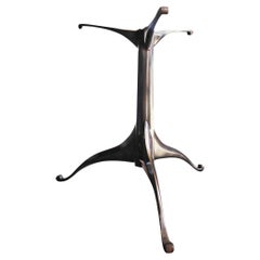 Cast Bronze Table Pedestal Base with Optional Glass Top
