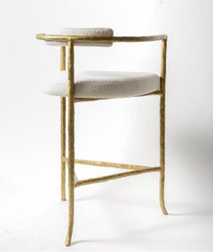 Cast-Bronze Twig Barstool by Elan Atelier