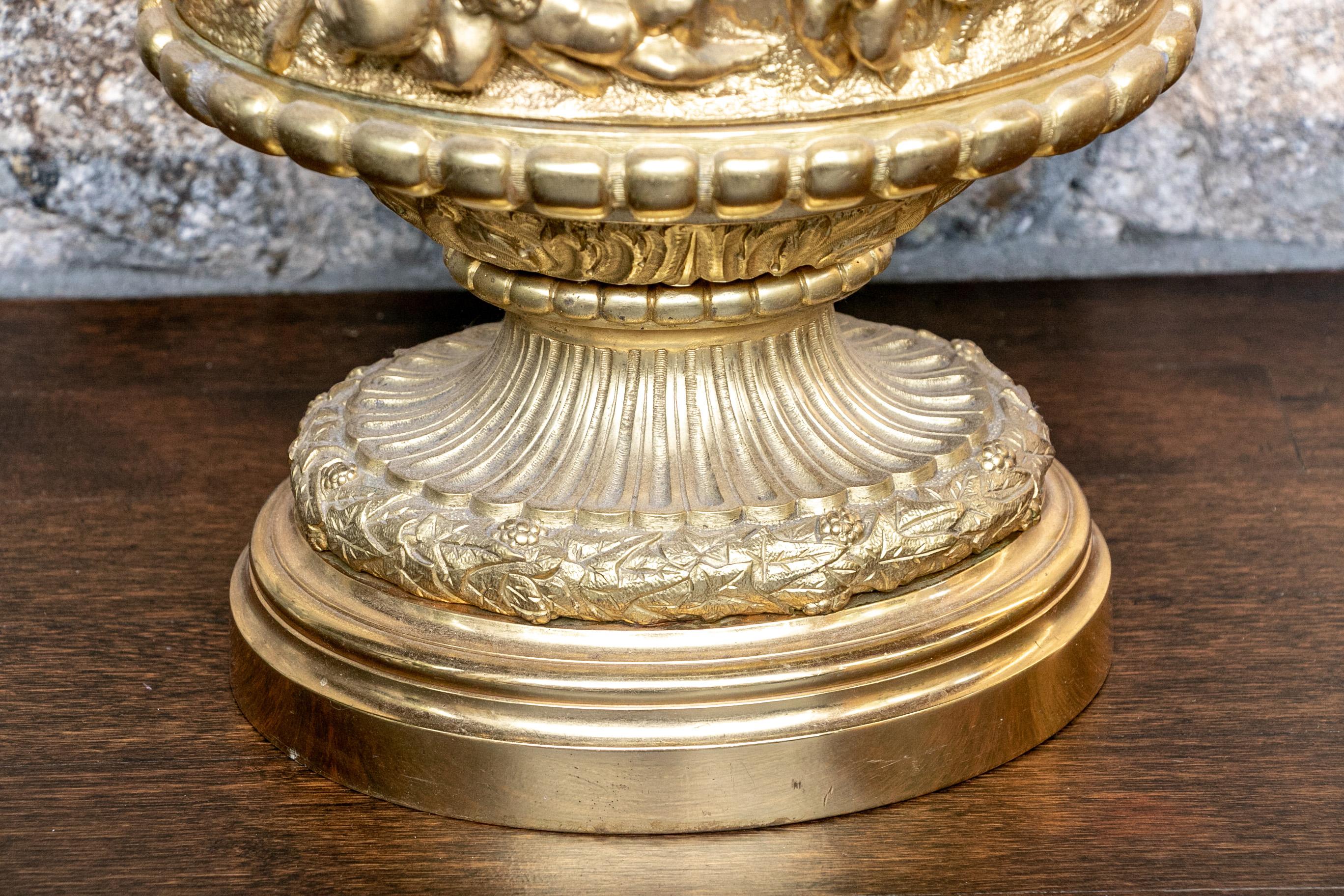 20th Century Cast Bronze Urn Form Planter