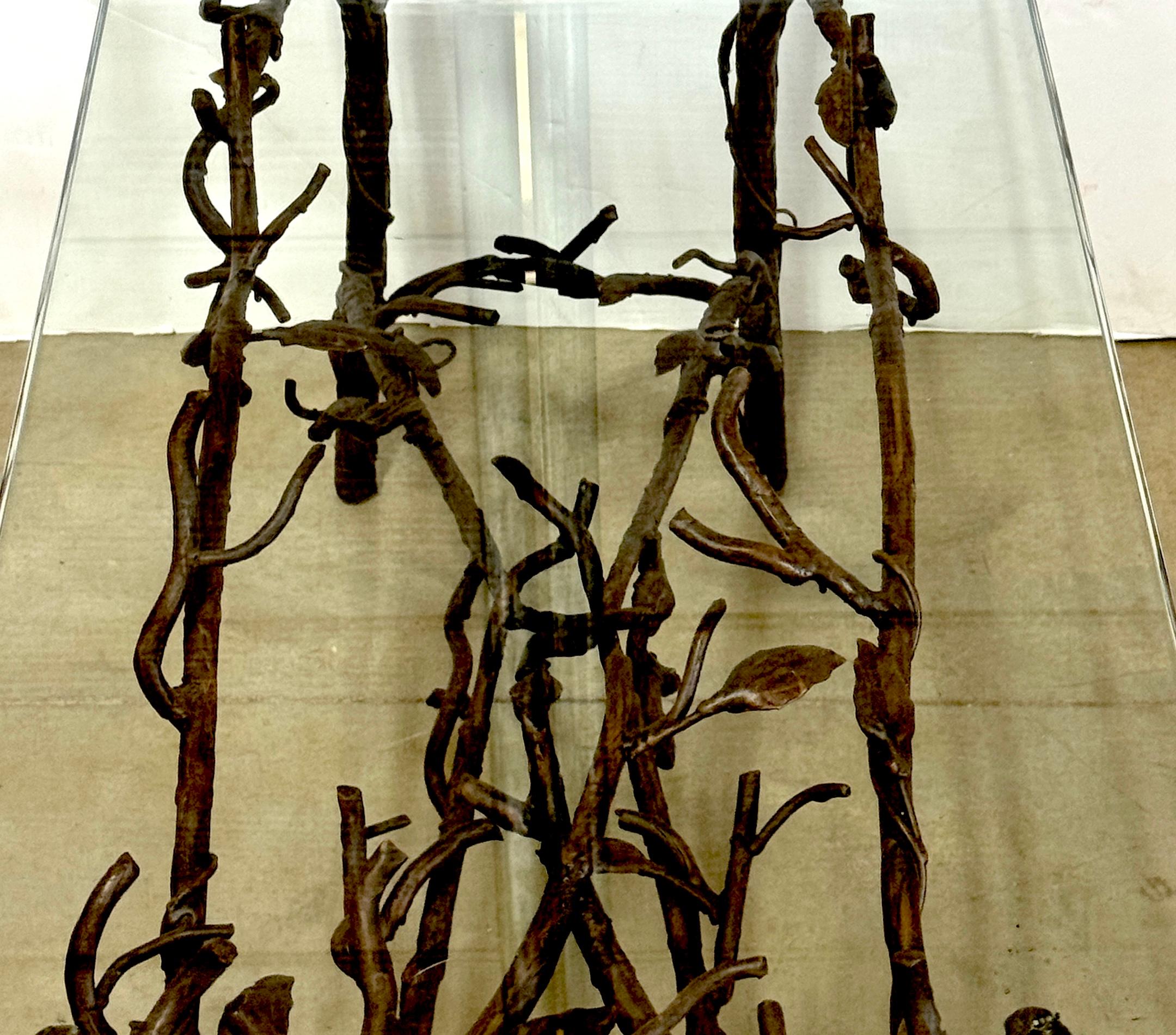 Cast Bronze Vine & Leaf Console Table , in the Style of Diego Giacometti For Sale 5