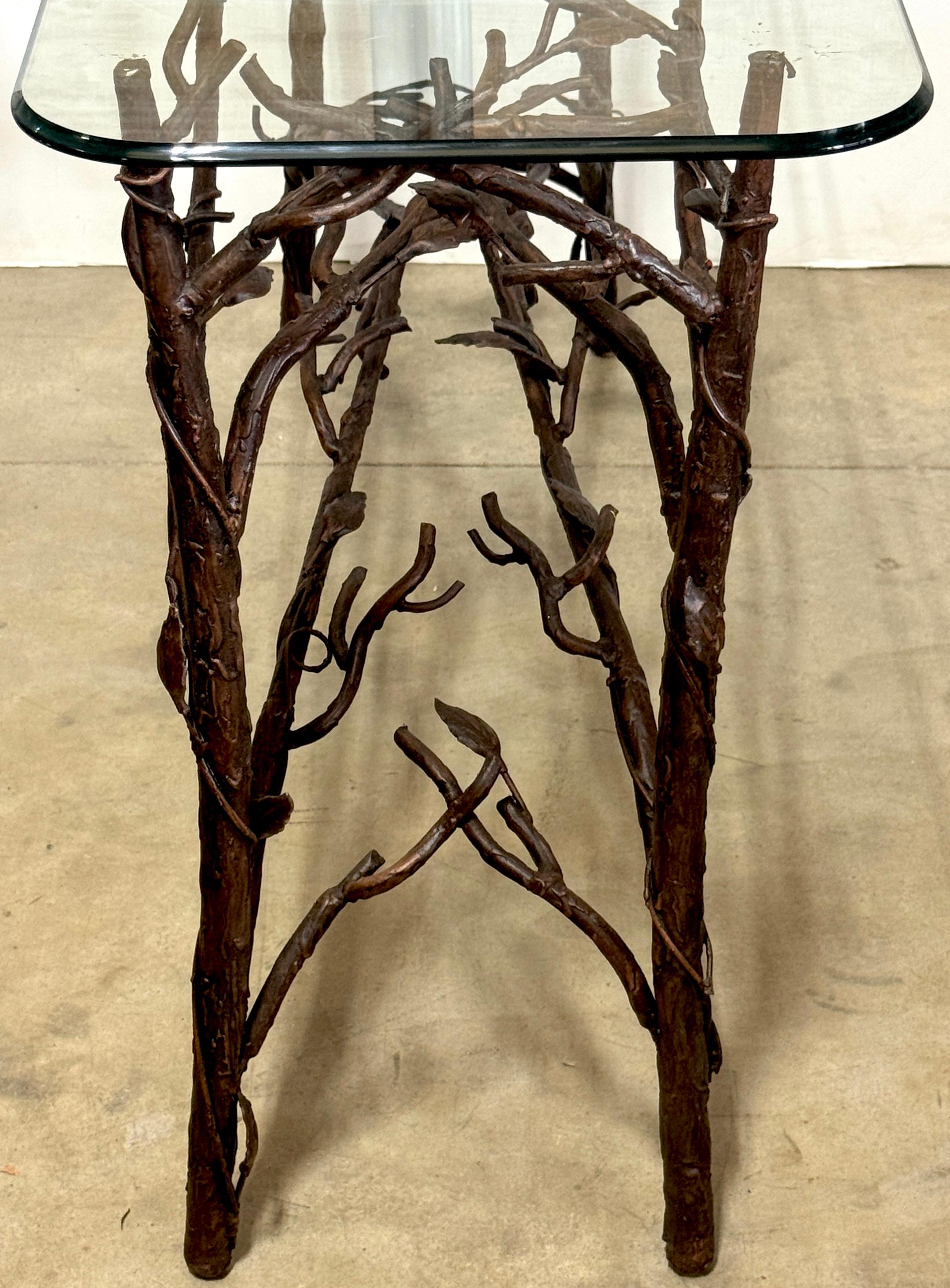 Cast Bronze Vine & Leaf Console Table , in the Style of Diego Giacometti For Sale 6