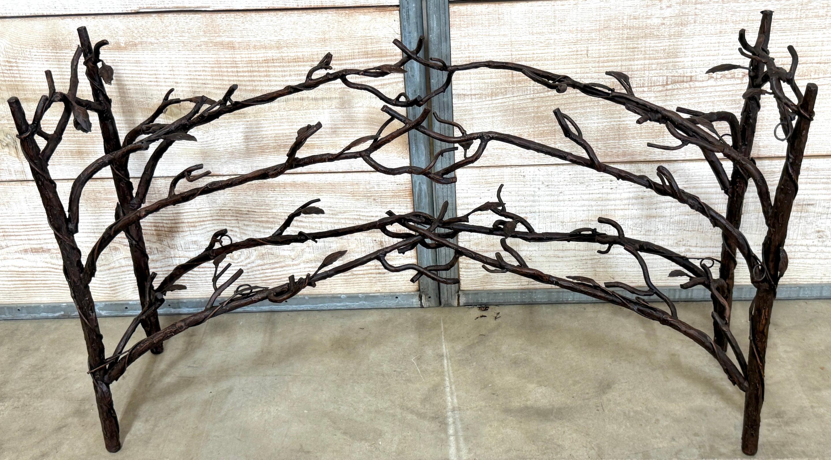Cast Bronze Vine & Leaf Console Table , in the Style of Diego Giacometti For Sale 8