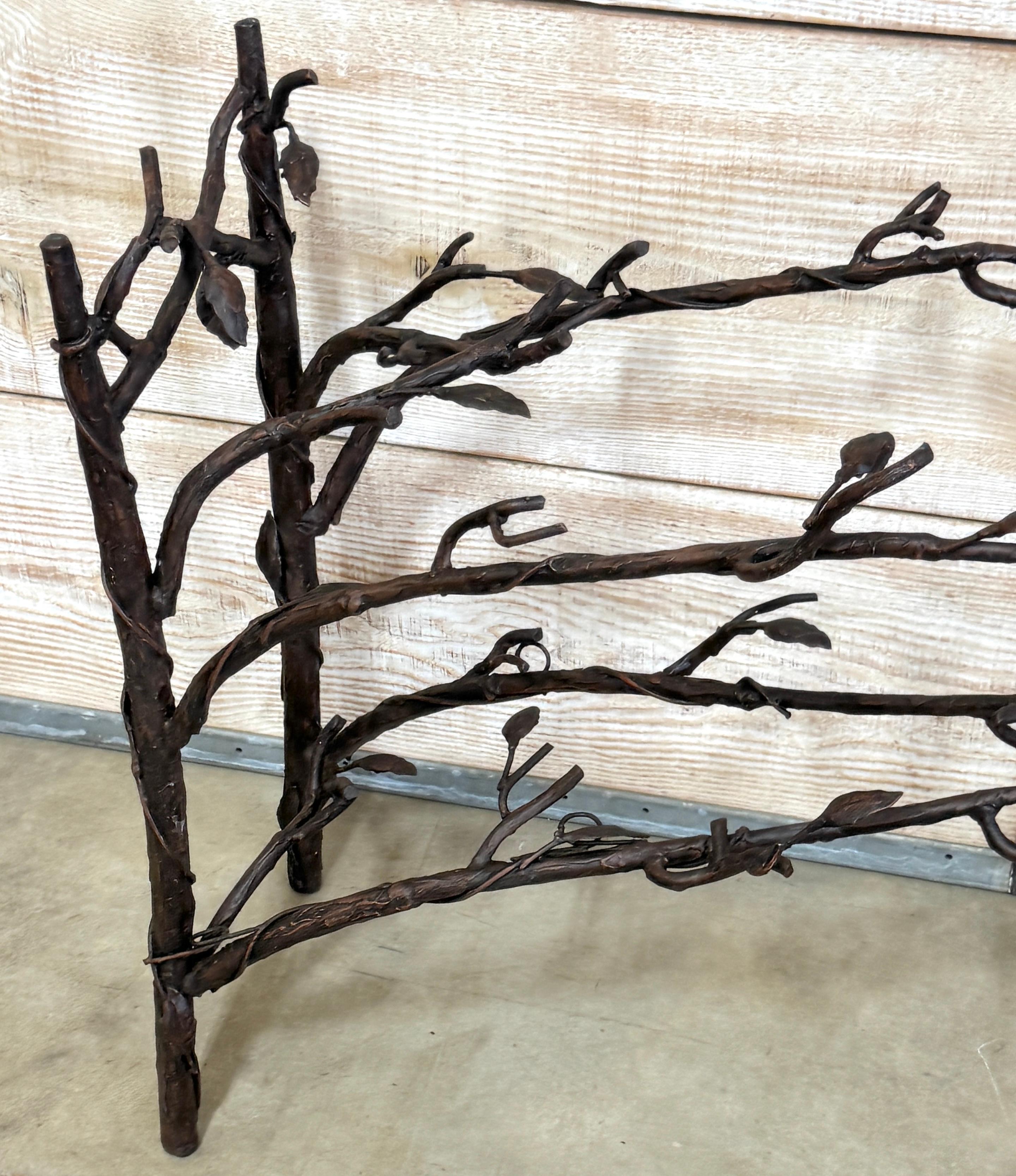 Cast Bronze Vine & Leaf Console Table , in the Style of Diego Giacometti For Sale 10