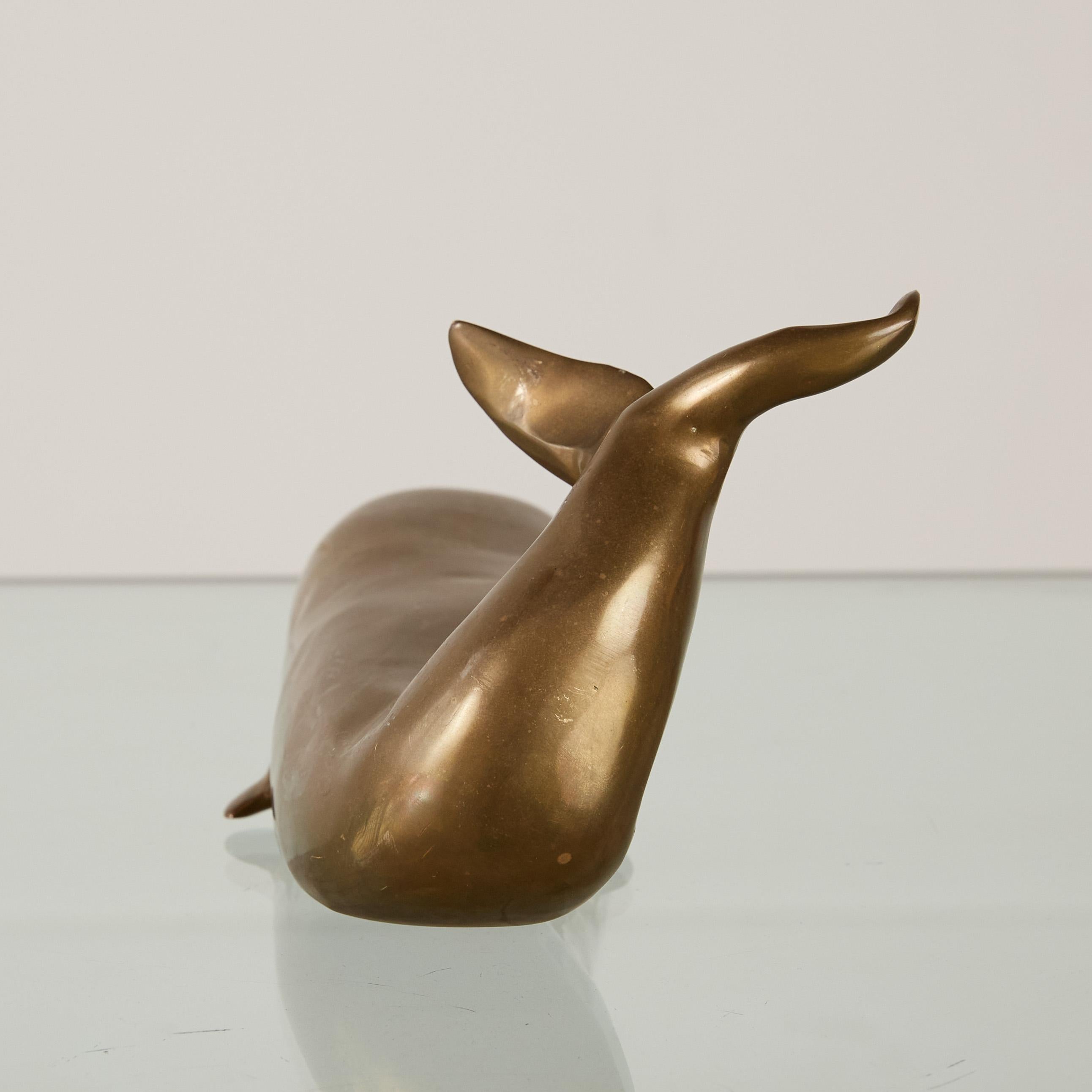 Cast Bronze Whale Sculpture 2