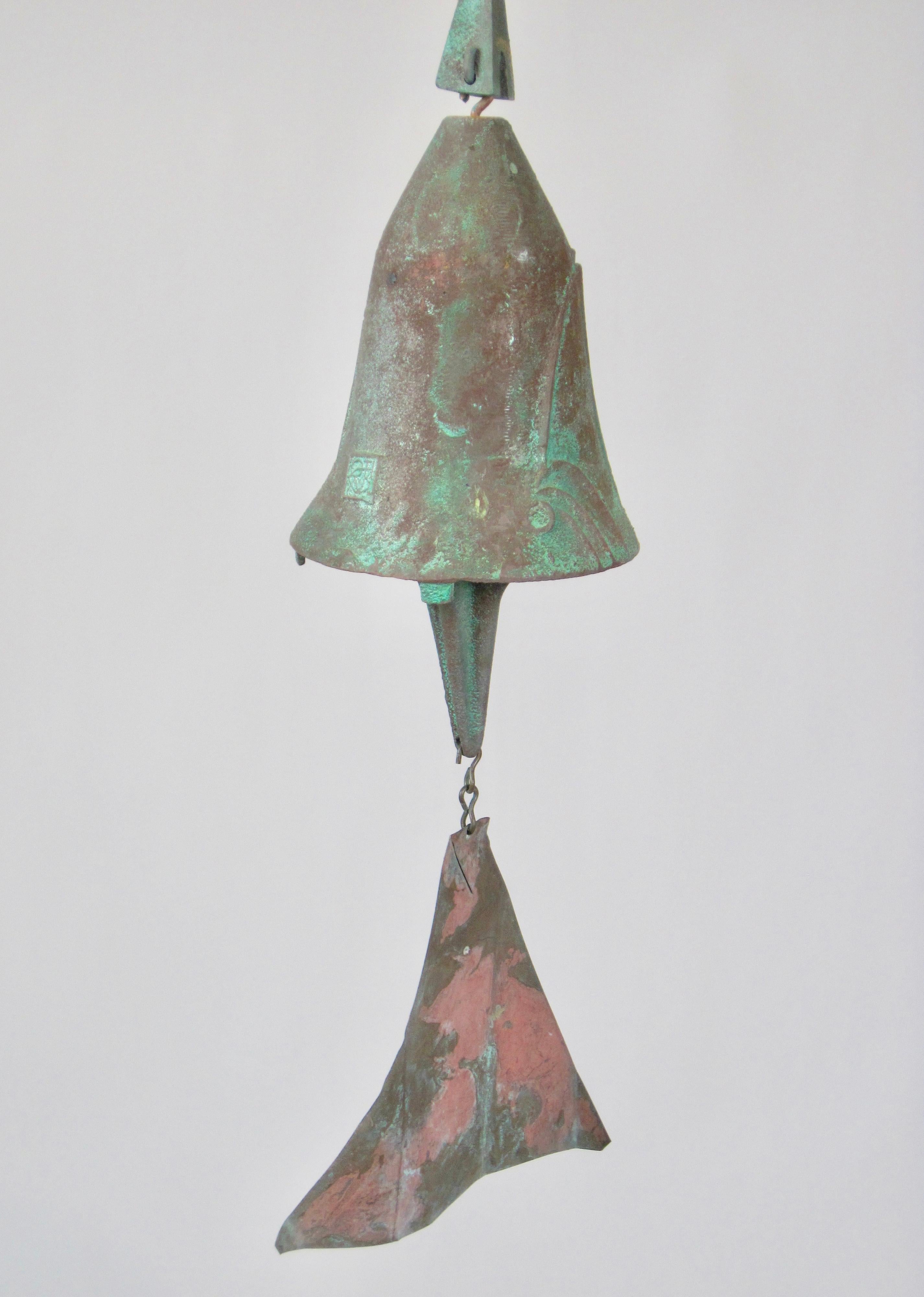 Campana de viento de bronce fundido de Paolo Soleri Bronce