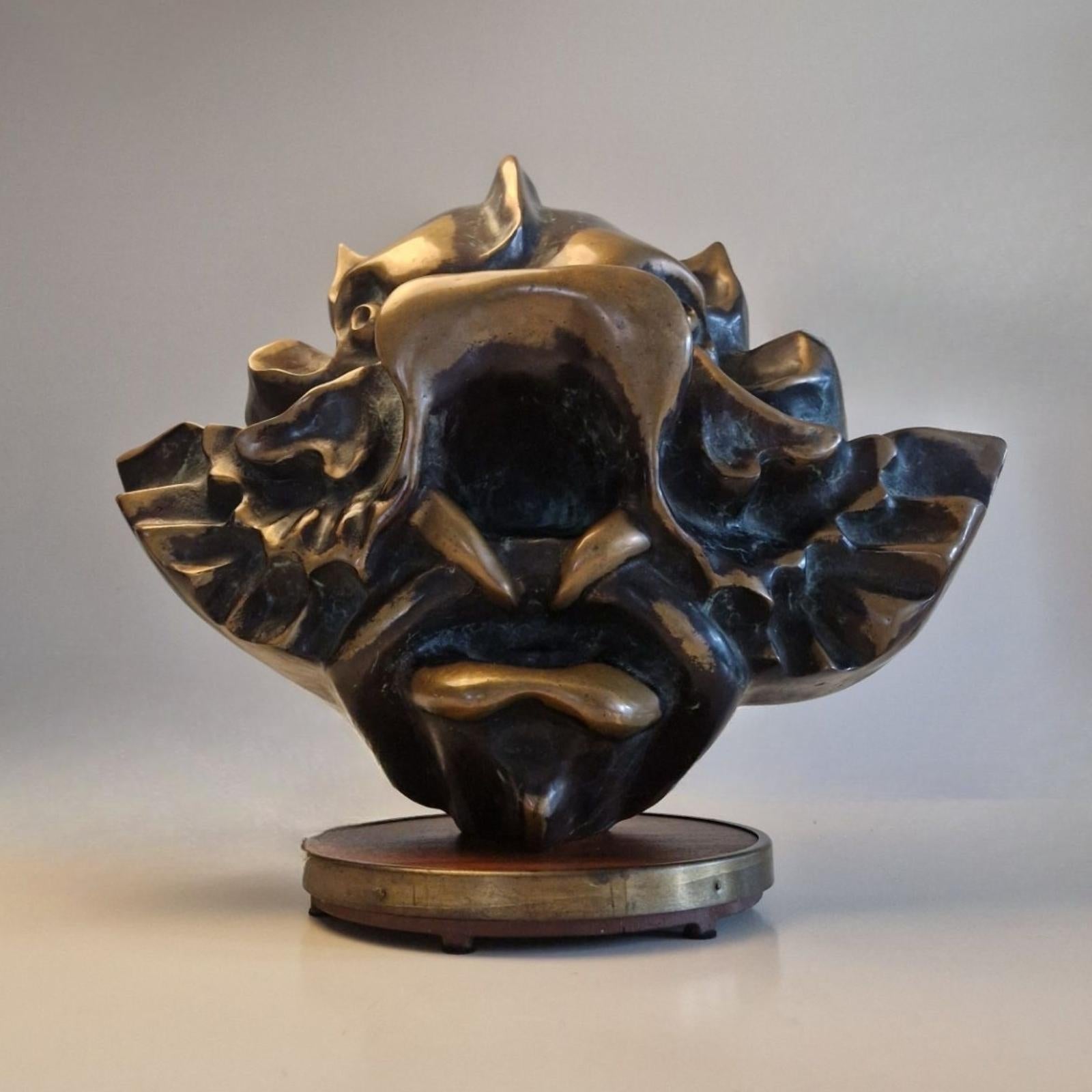 Estatua zoomorfa marina de bronce fundido, Bélgica Años 60 Vaciado en venta