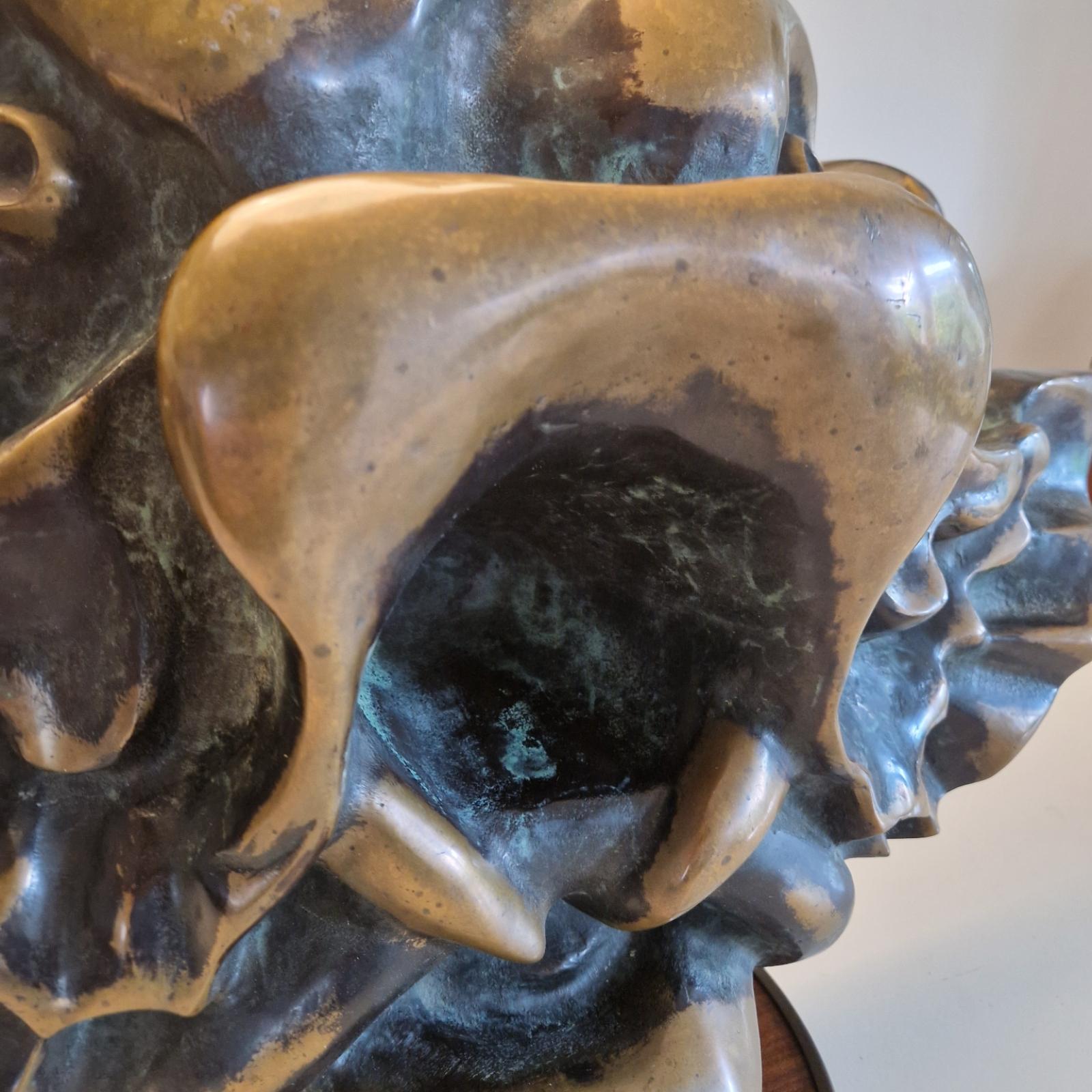 Estatua zoomorfa marina de bronce fundido, Bélgica Años 60 siglo XX en venta