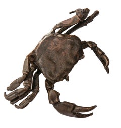 Cast Bronze Sculpture of a Little Crab