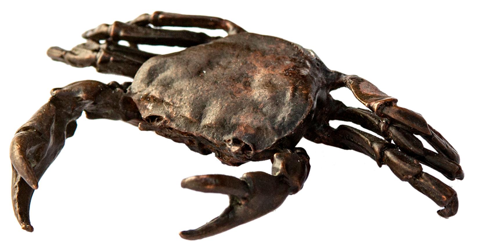 Piccolo granchio in metallo bronzato In condizioni buone in vendita a Malibu, CA