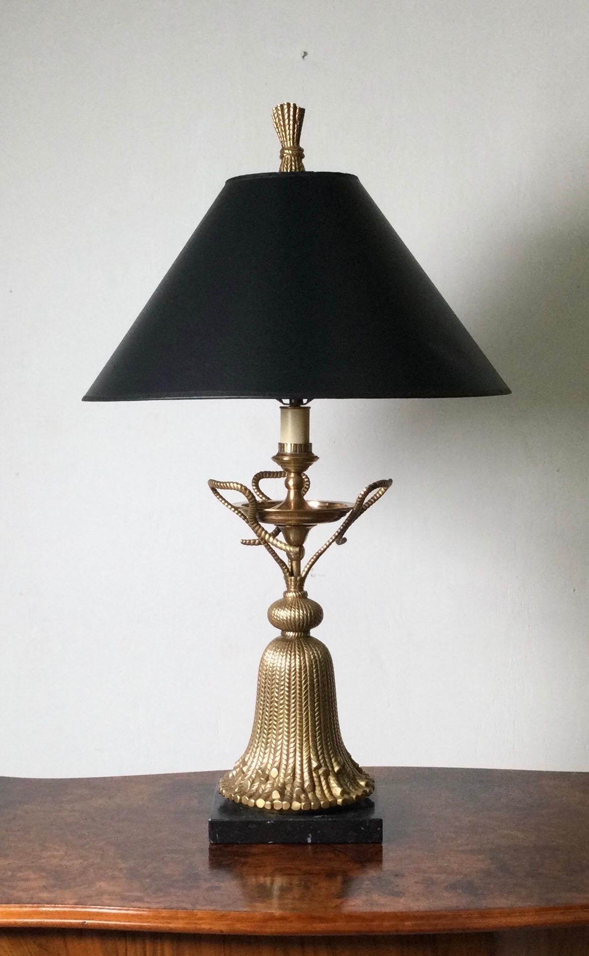 Cast Burnished Brass Chapman Table Lamp For Sale 2