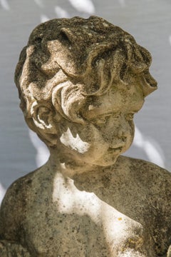Cast Cement Figure of a Cherub