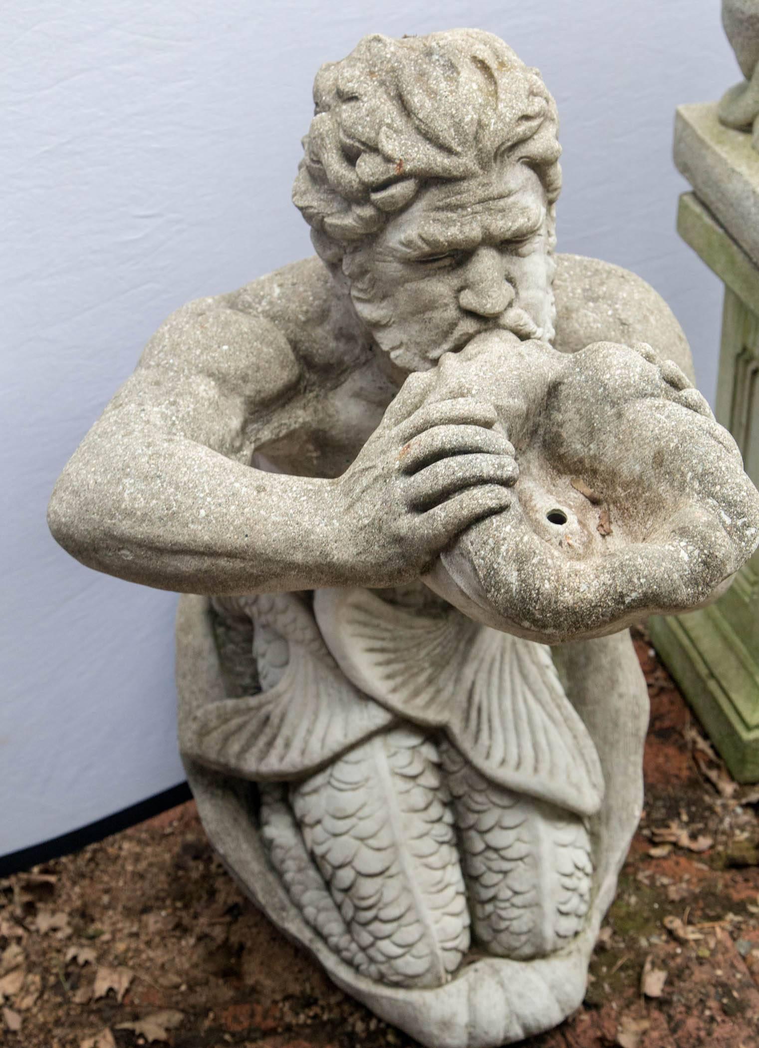 Cast Cement Figure of Triton 1