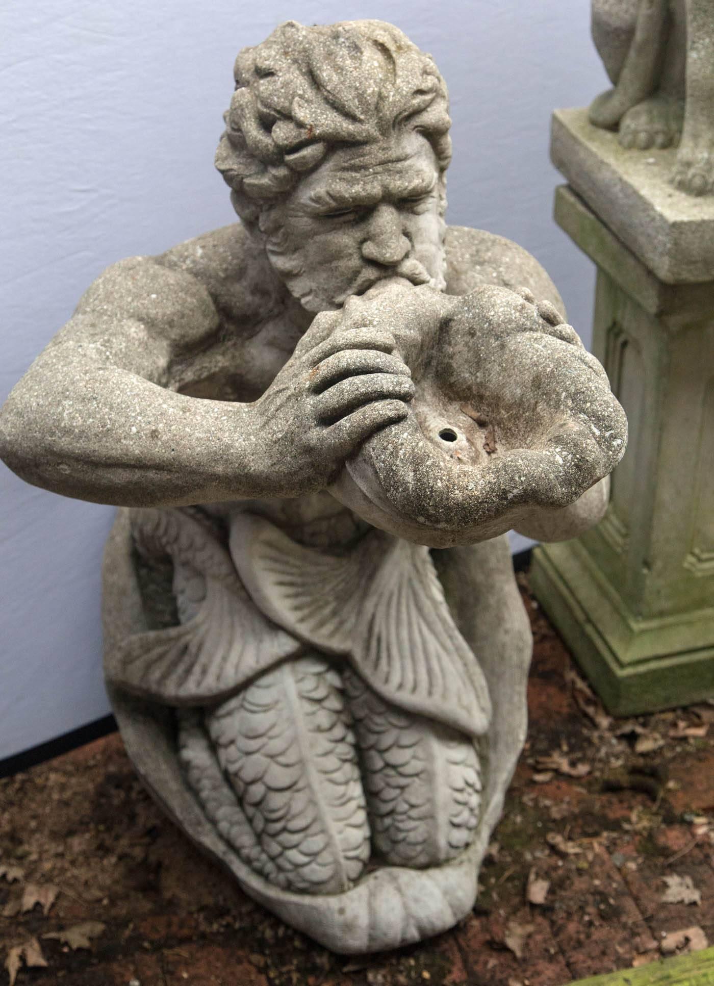 Cast Cement Figure of Triton 2