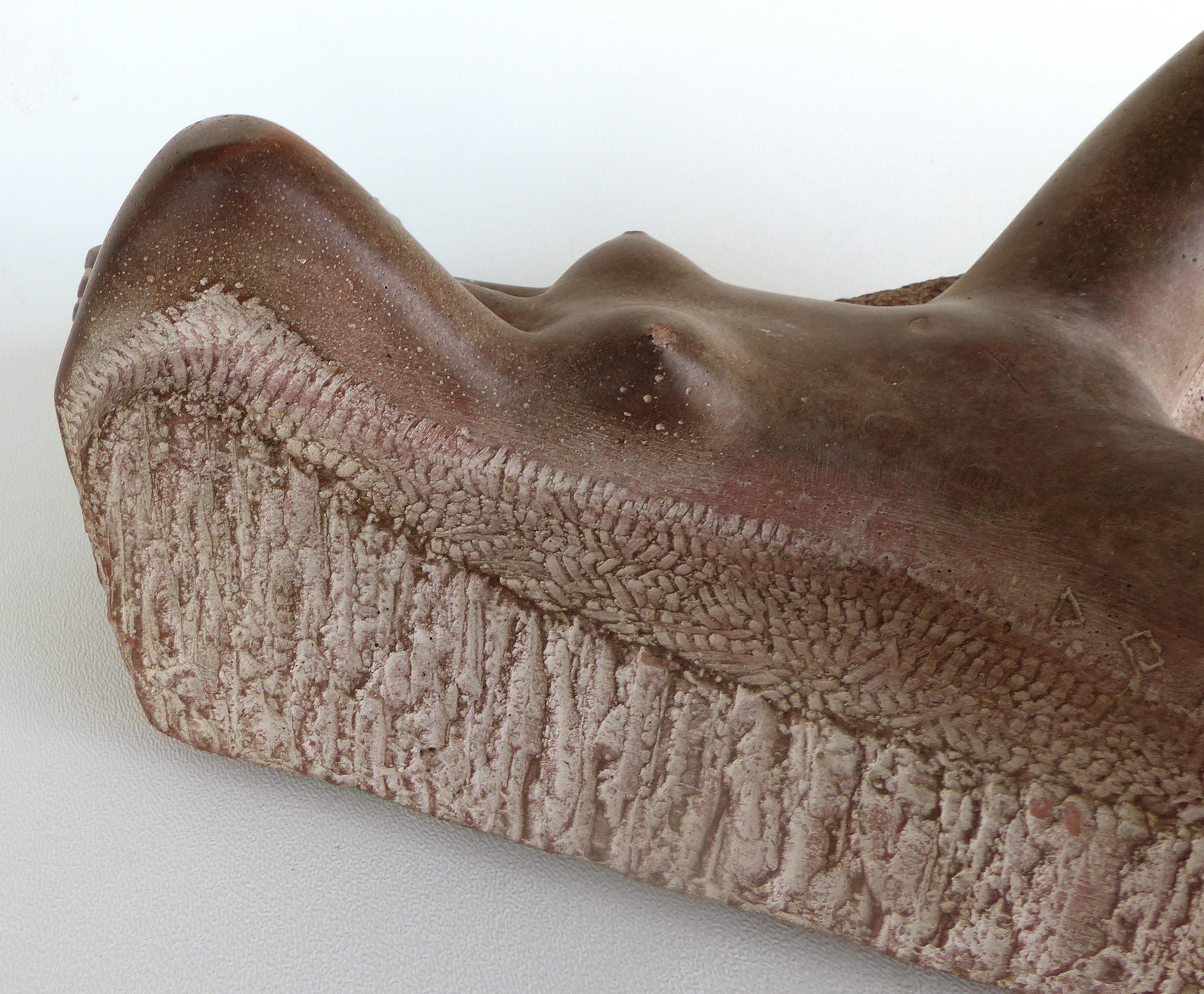 Cast Composition Erotic Sculptural Ashtray of a Reclining Nude by Chuck Dodson 1