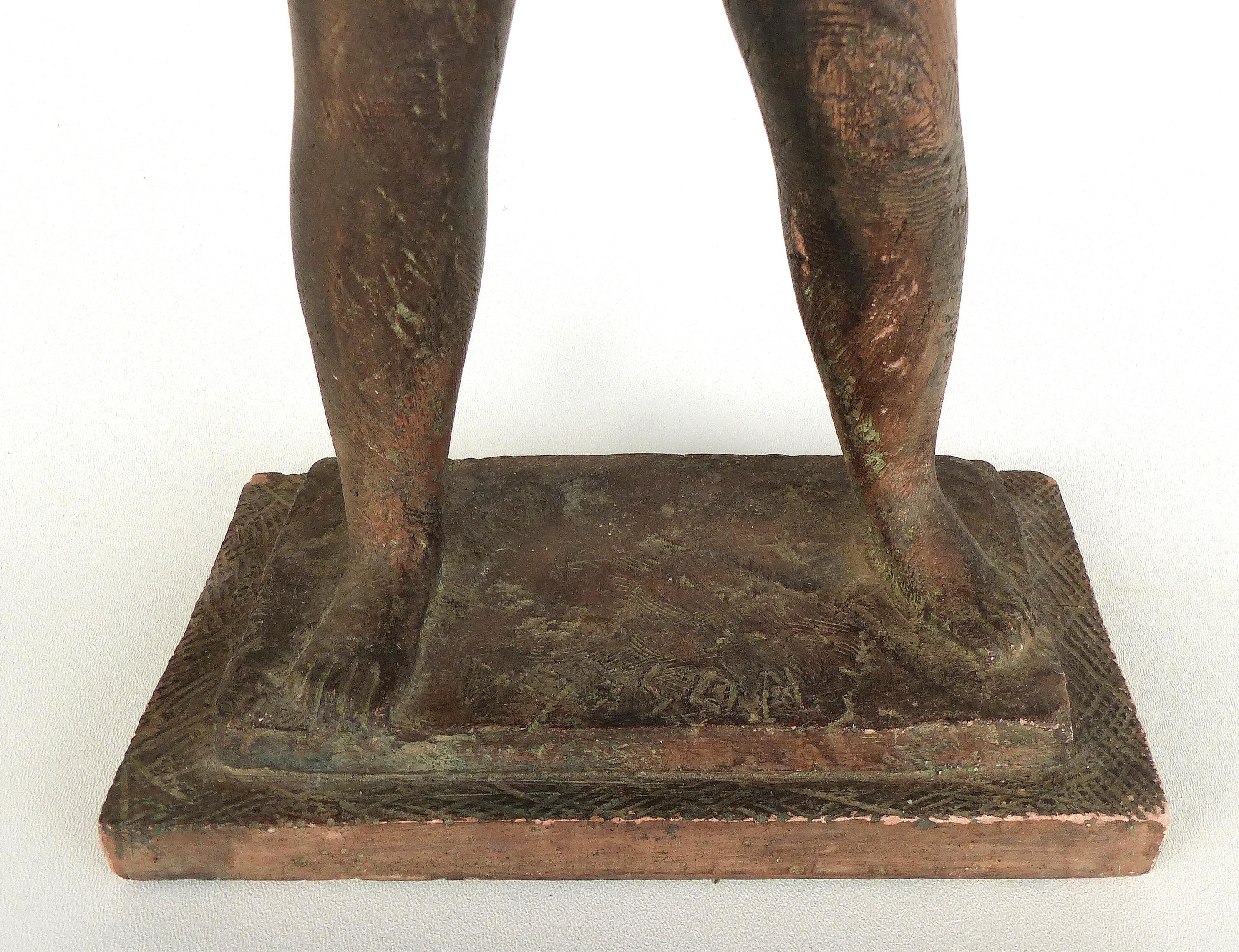 Late 20th Century Cast Composition Sculpture of a Standing Nude by Chuck Dodson, American, 1970s
