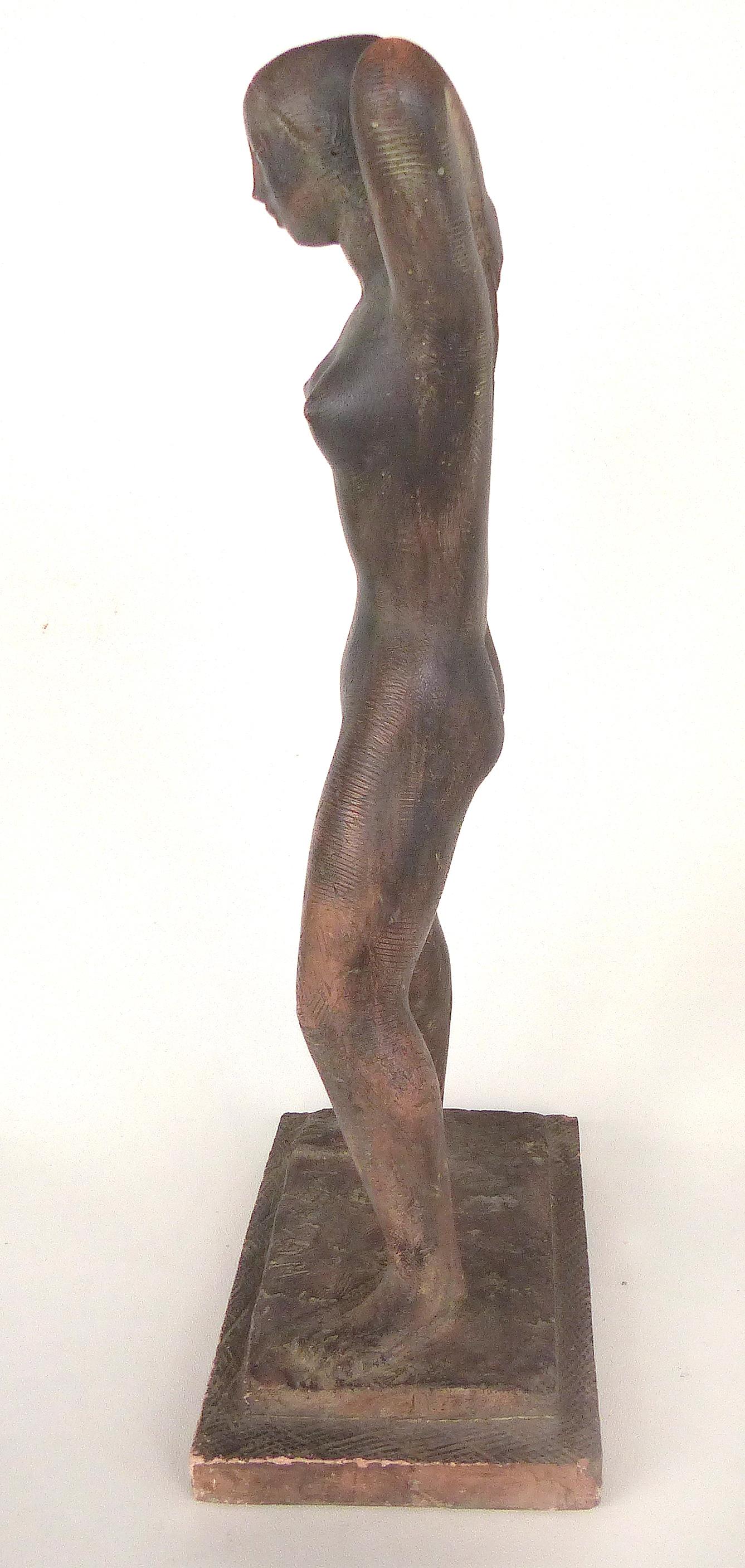 Cast Composition Sculpture of a Standing Nude by Chuck Dodson, American, 1970s 2
