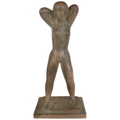 Cast Composition Sculpture of a Standing Nude by Chuck Dodson, American, 1970s