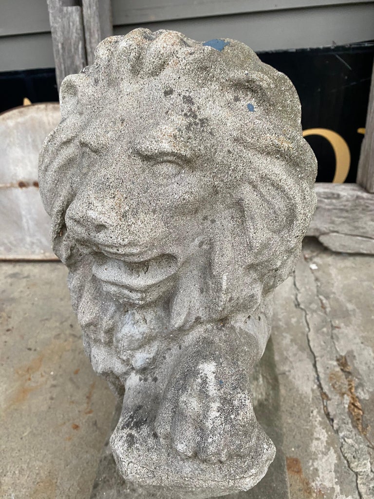 Cast Concrete Lion Statue at 1stDibs