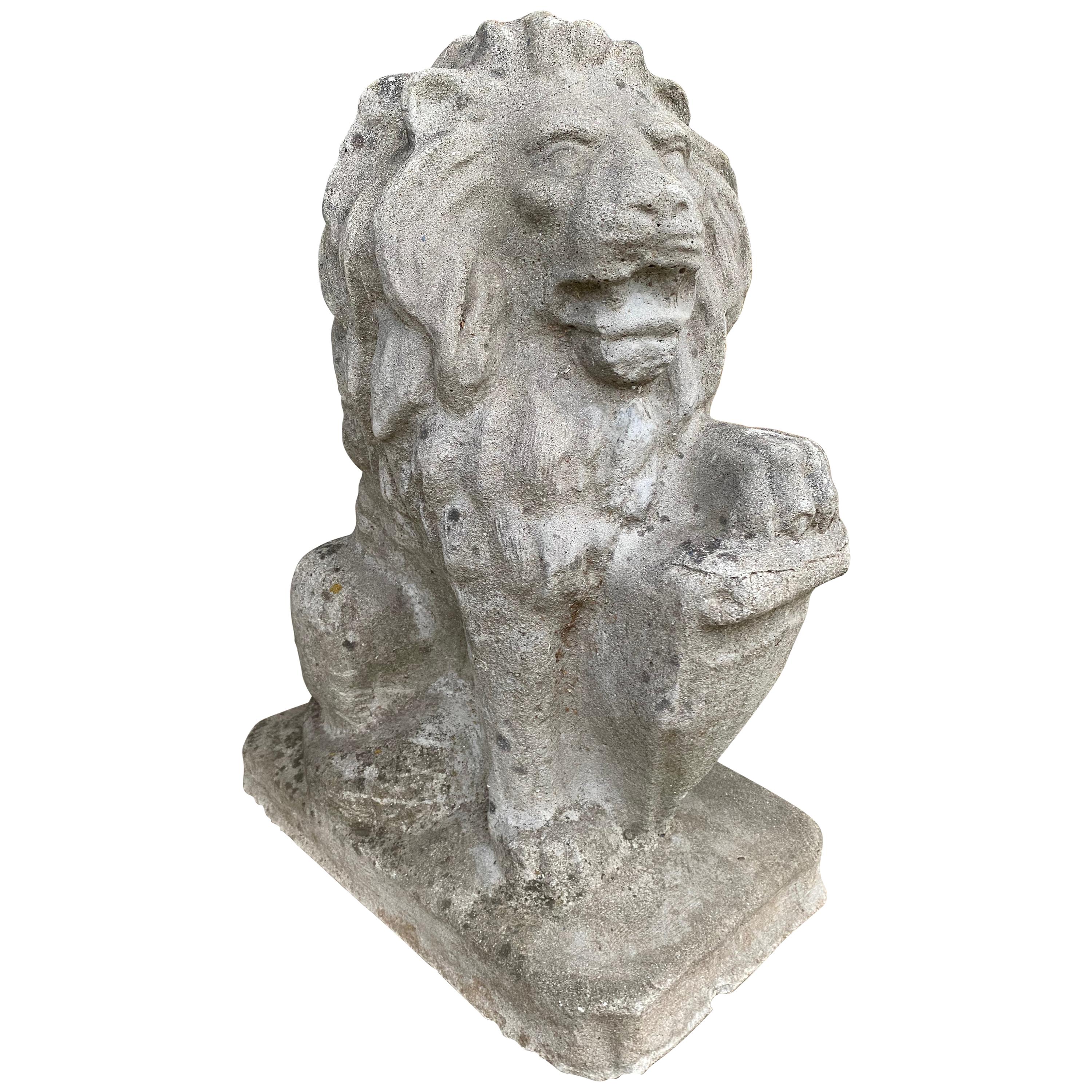Cast Concrete Lion Statue