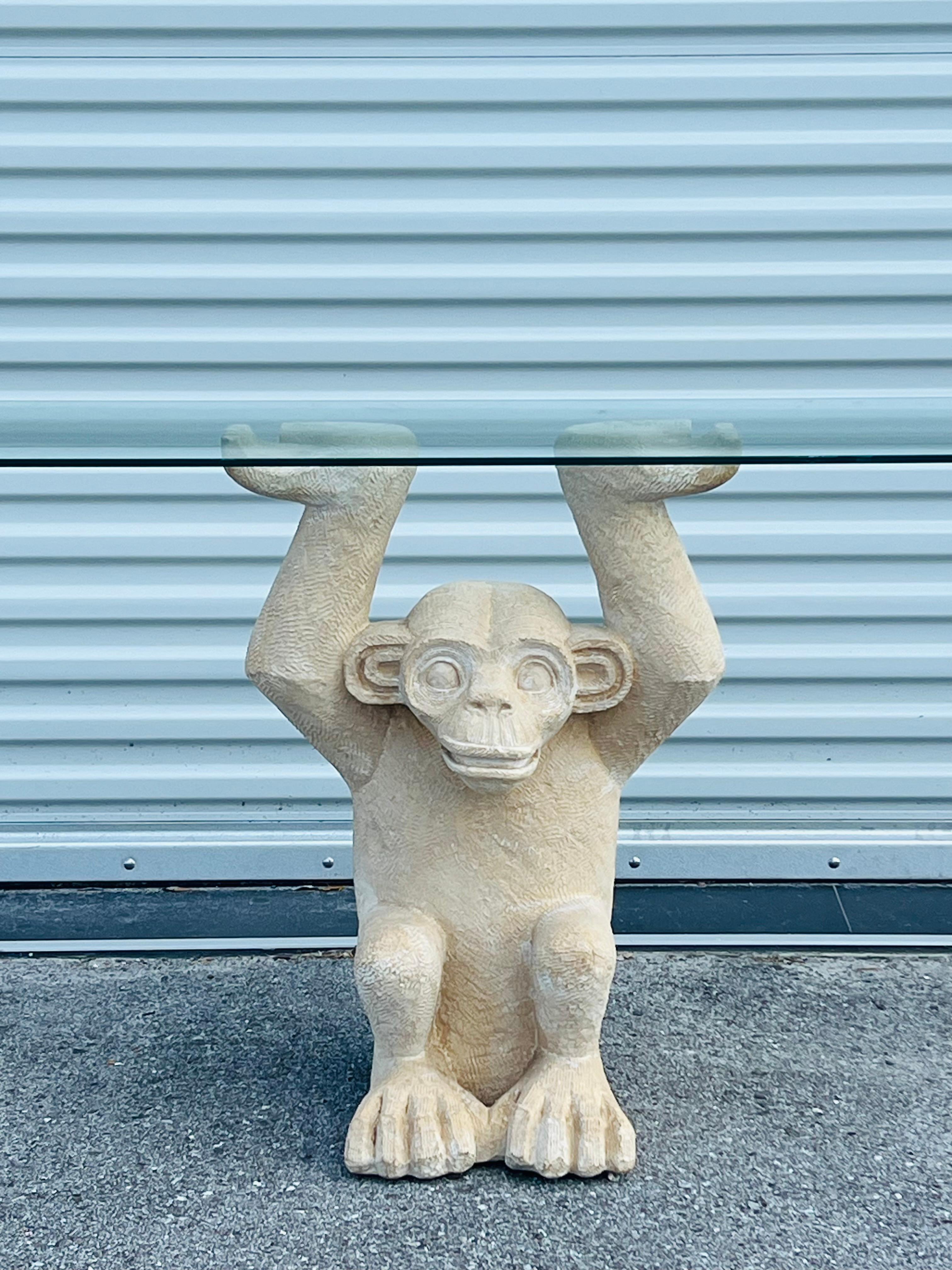 Cast Concrete Monkey Console Table Ca' 1970's For Sale 3