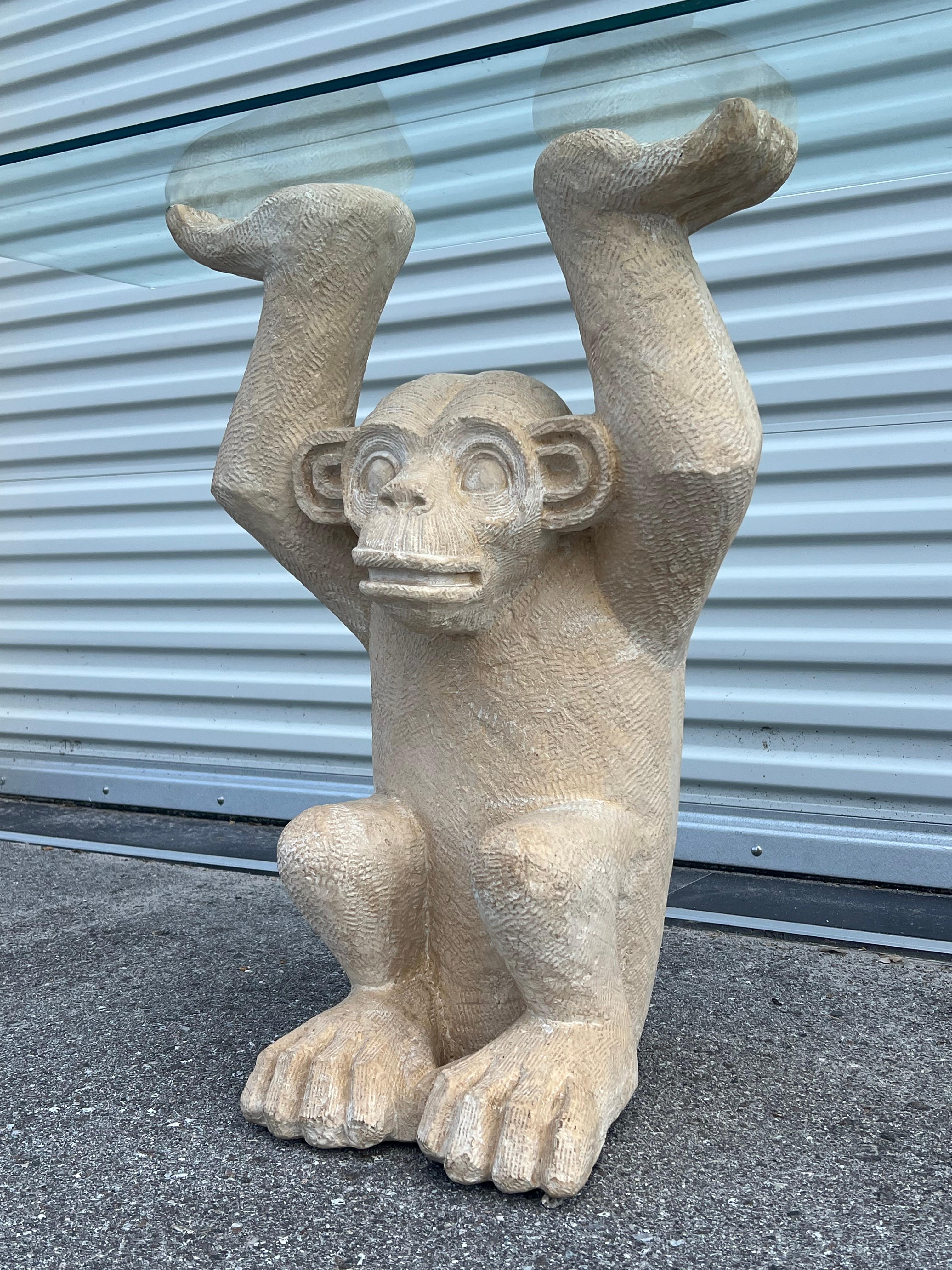 Cast Concrete Monkey Console Table Ca' 1970's For Sale 5