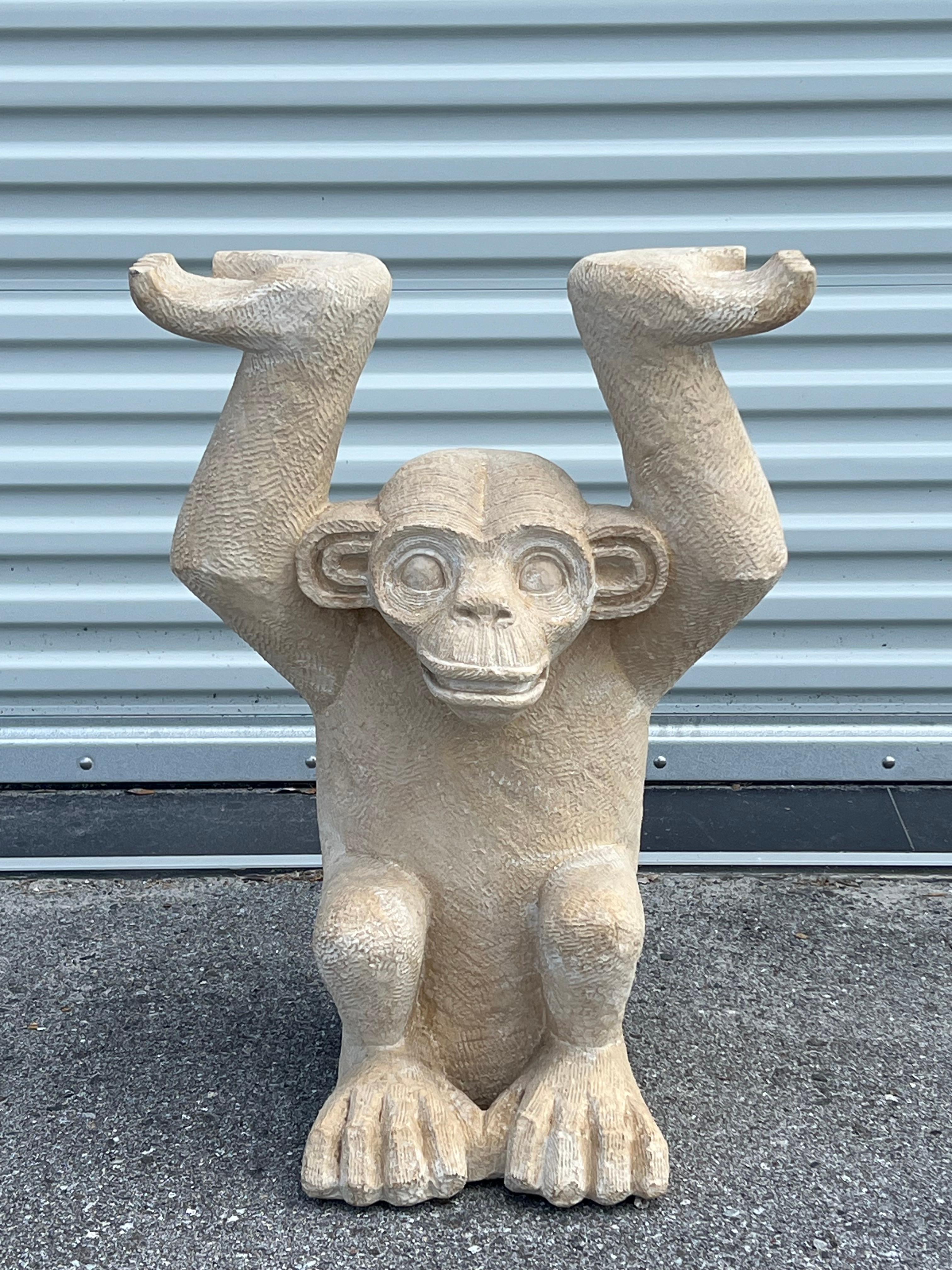 Cast Concrete Monkey Console Table Ca' 1970's For Sale 7