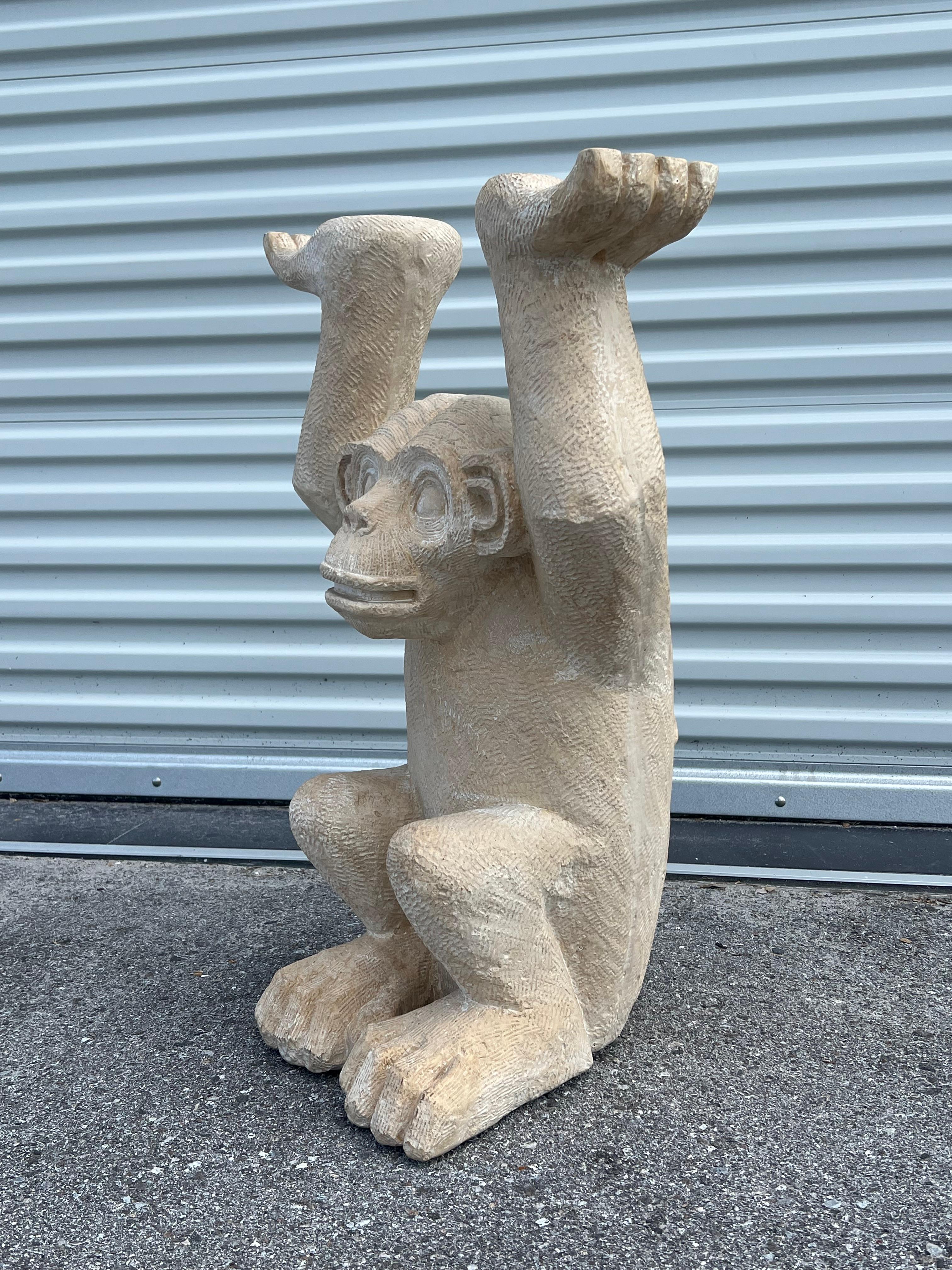 Cast Concrete Monkey Console Table Ca' 1970's For Sale 8