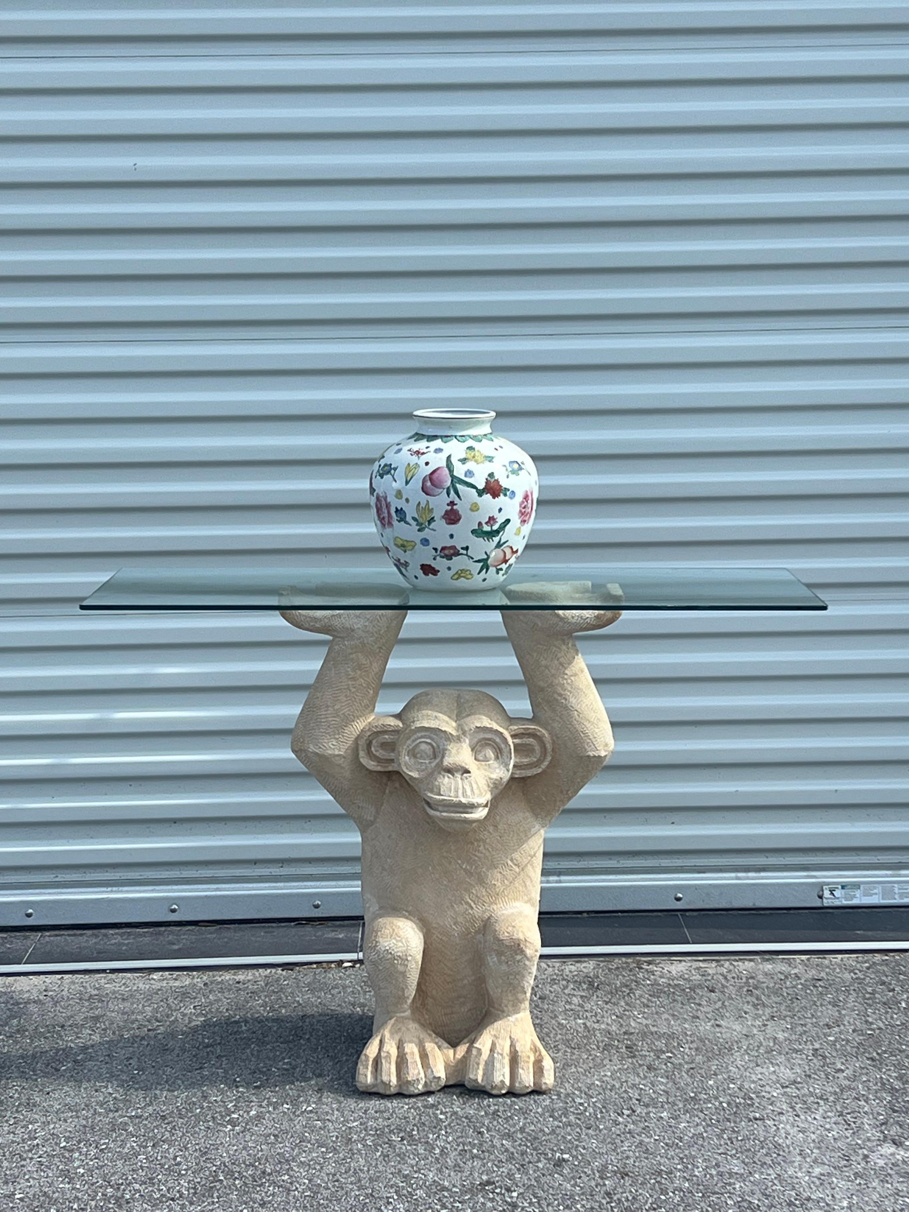 gold monkey side table