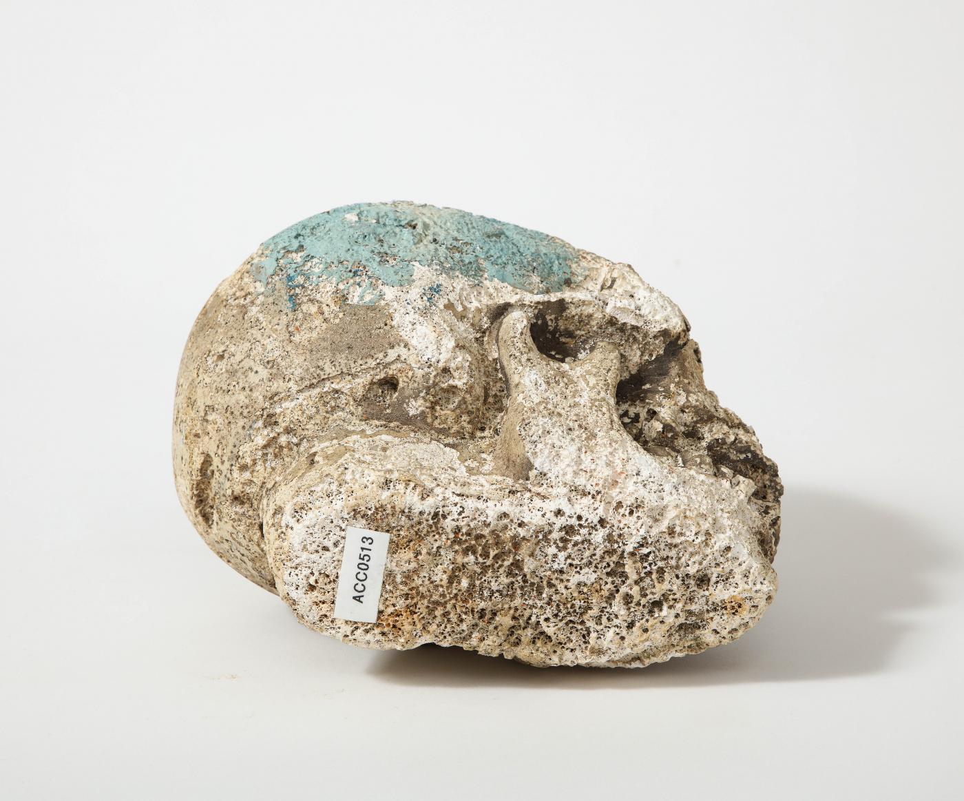 Moderne Sculpture en béton coulé d'un crâne en vente