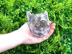 Cast English Sterling Silver Dog Stirrup Cup