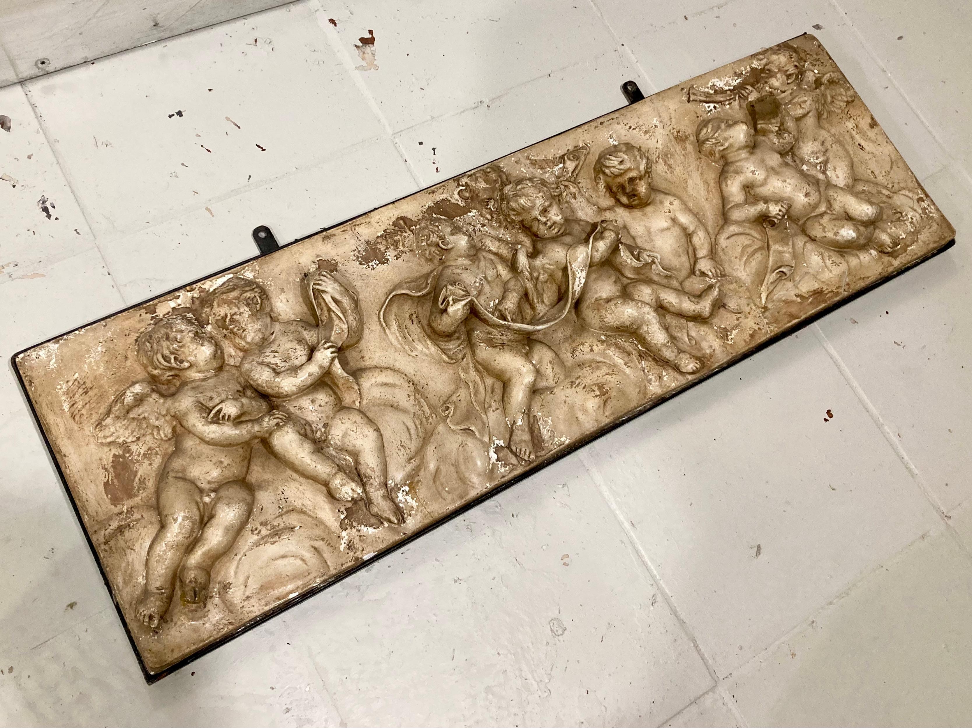 French Cast Frieze Cherubs
