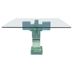 Cast Glass Blocks Side / End Table