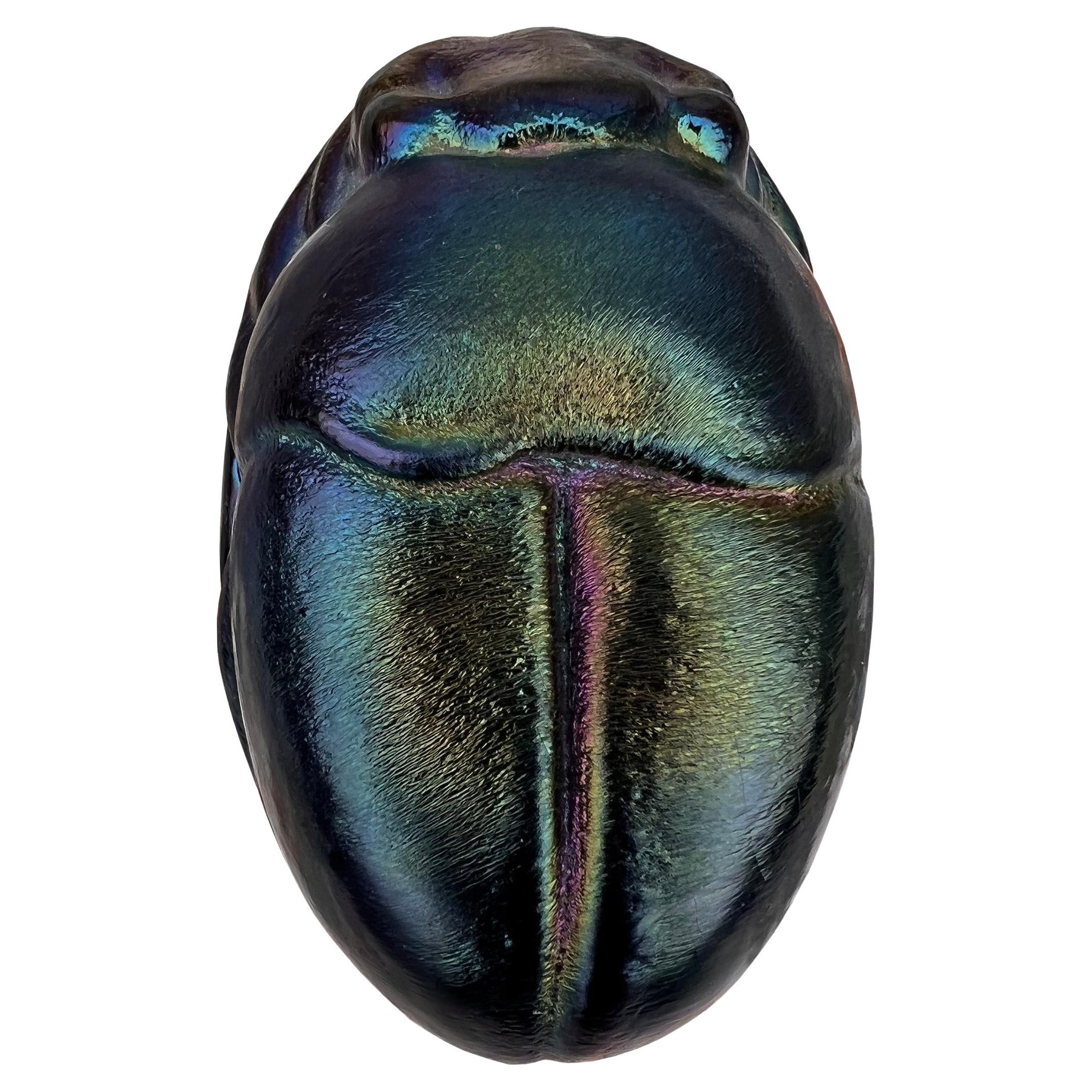 Cast Glass Scarab Beetle