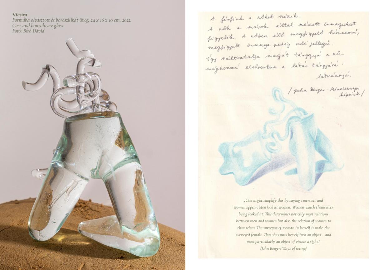 Scultura in vetro fuso ACEDIA dell'artista del vetro Stella Koleszár in vendita 1