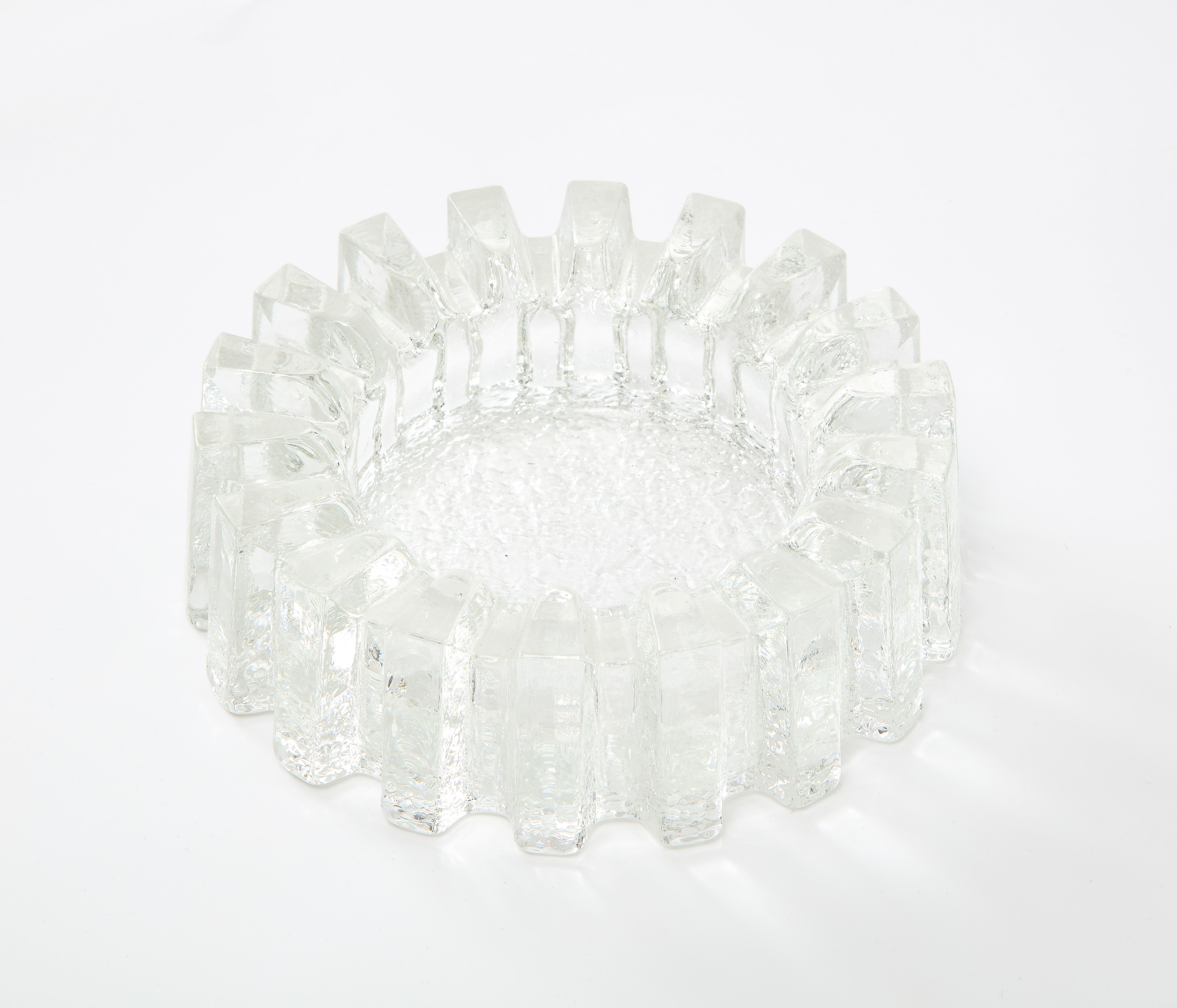 20th Century Cast Glass Vide-Poche Dish, Sweden 1960's For Sale