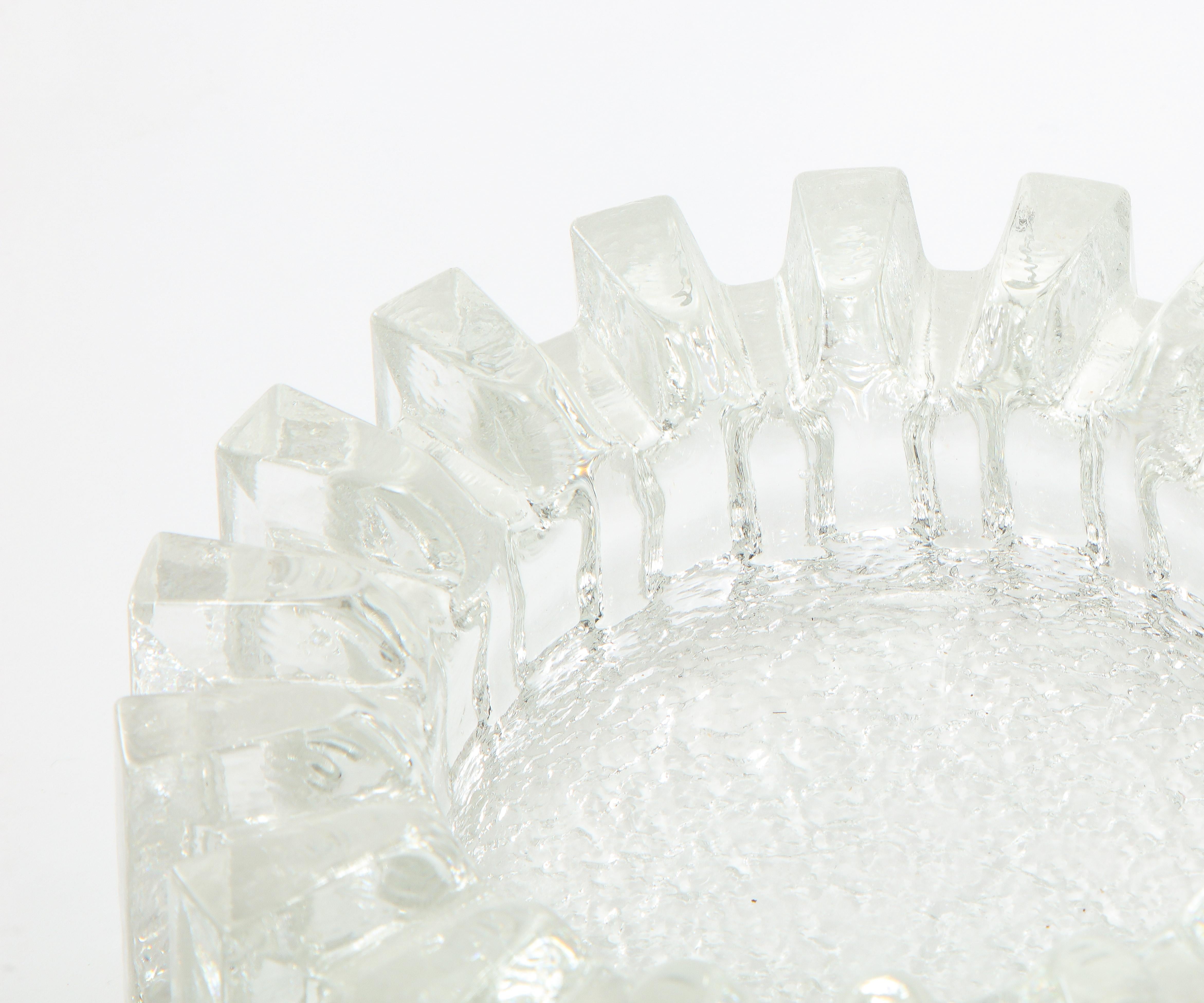 Art Glass Cast Glass Vide-Poche Dish, Sweden 1960's For Sale