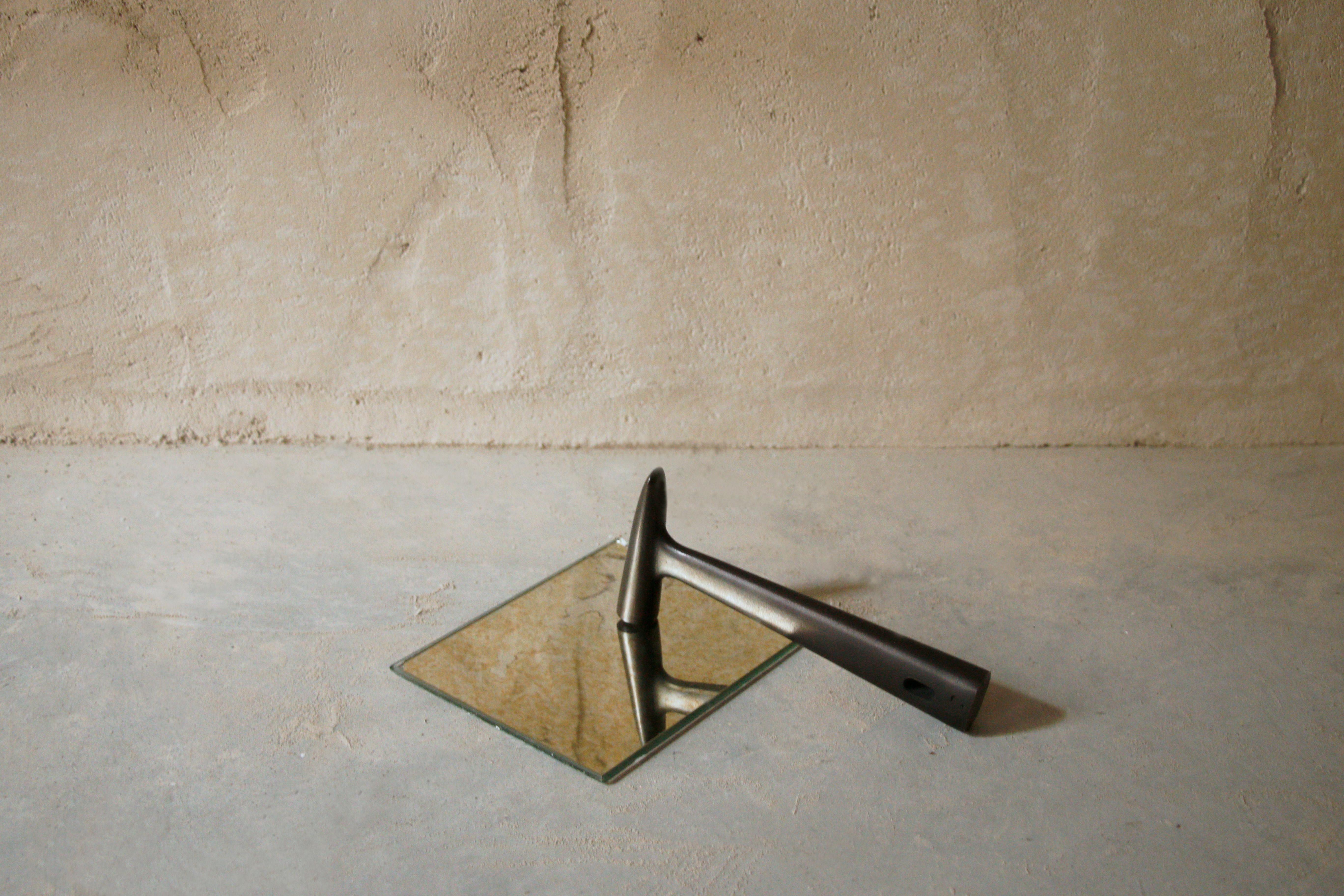 Cast Hammer in Blackened Brass Handcrafted in Portugal by Origin Made In New Condition For Sale In Porto, 13
