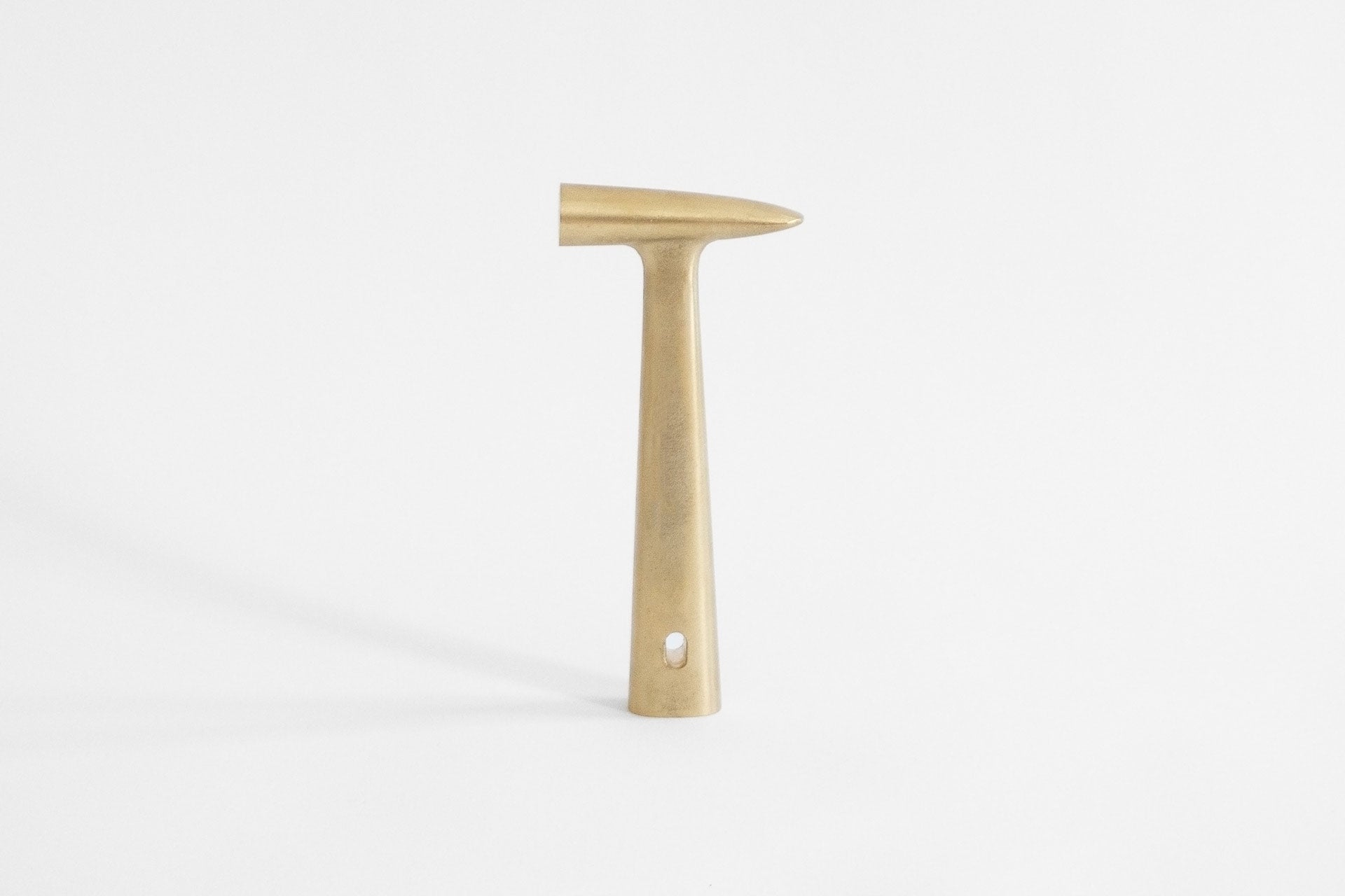 Cast Hammer in Satin Brass Handcrafted in Portugal by Origin Made For Sale